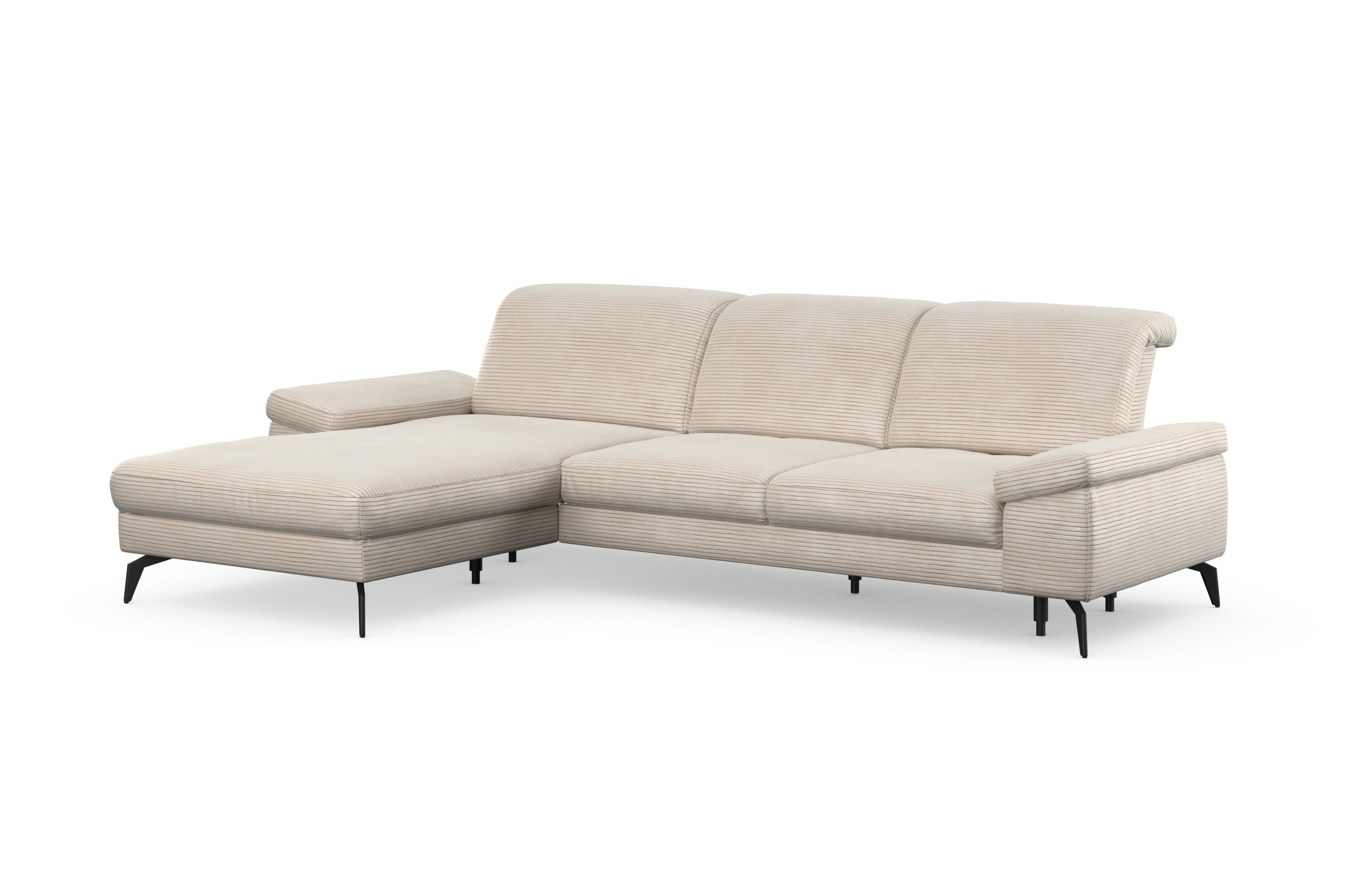 sit&more Ecksofa »Cabana L-Form«, Recamiere, wahlweise mit Sitztiefen-, Armlehnen- und Kopfteilfunktion