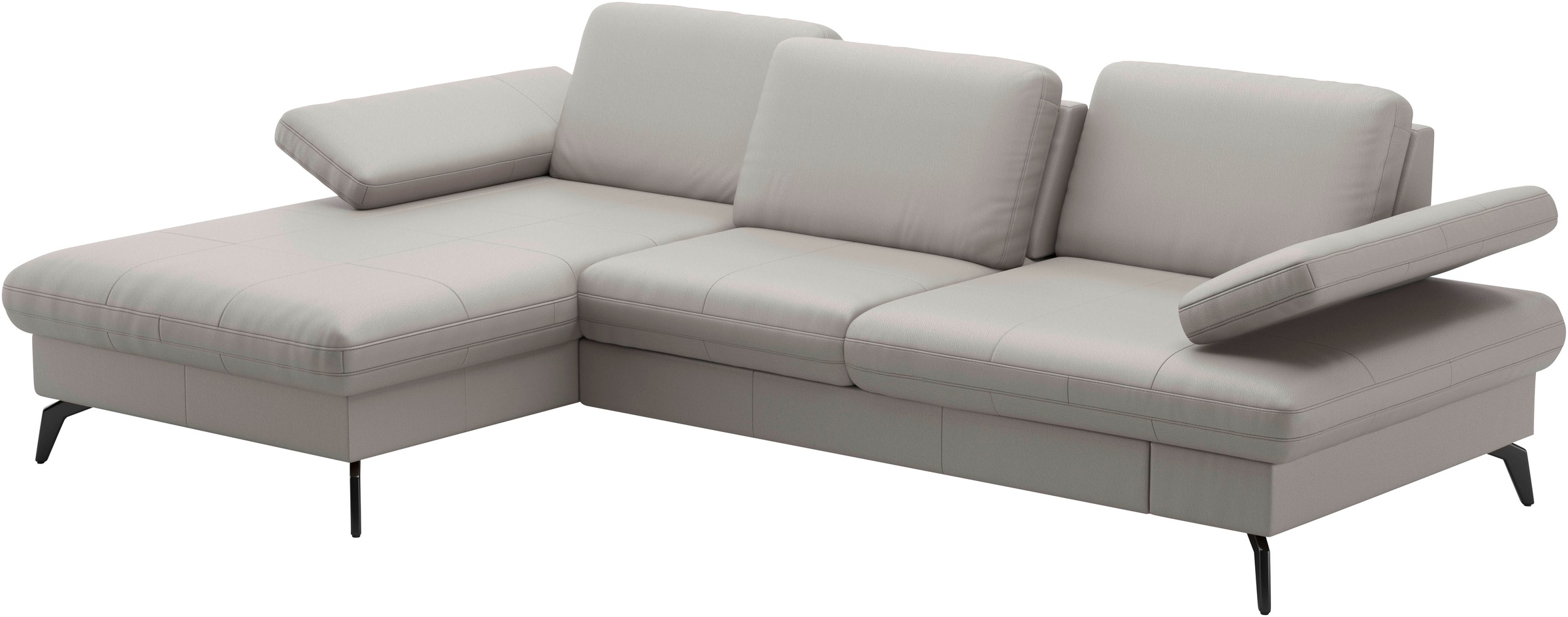 sit&more Ecksofa »Morris L-Form, inkl. Sitztiefenverstellung«, wahlweise mit Armteilverstellung, Bettfunktion & Bettkasten