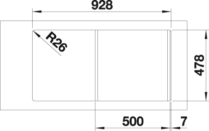 Blanco Küchenspüle »LANTOS 5 S-IF« inklusive 1 Edelstahleinsatz