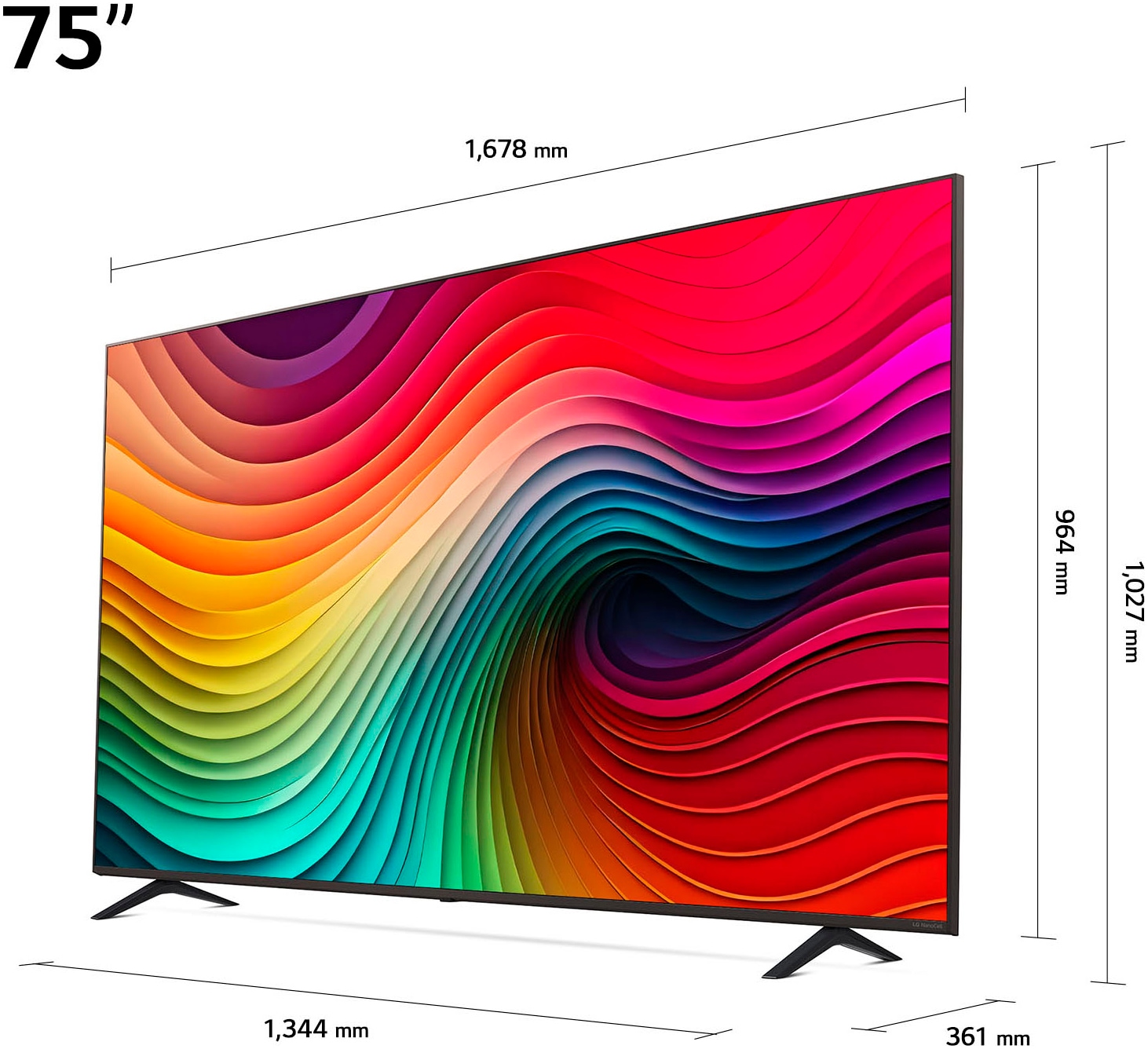 LG LED-Fernseher »75NANO82T6B«, 4K Ultra HD, Smart-TV