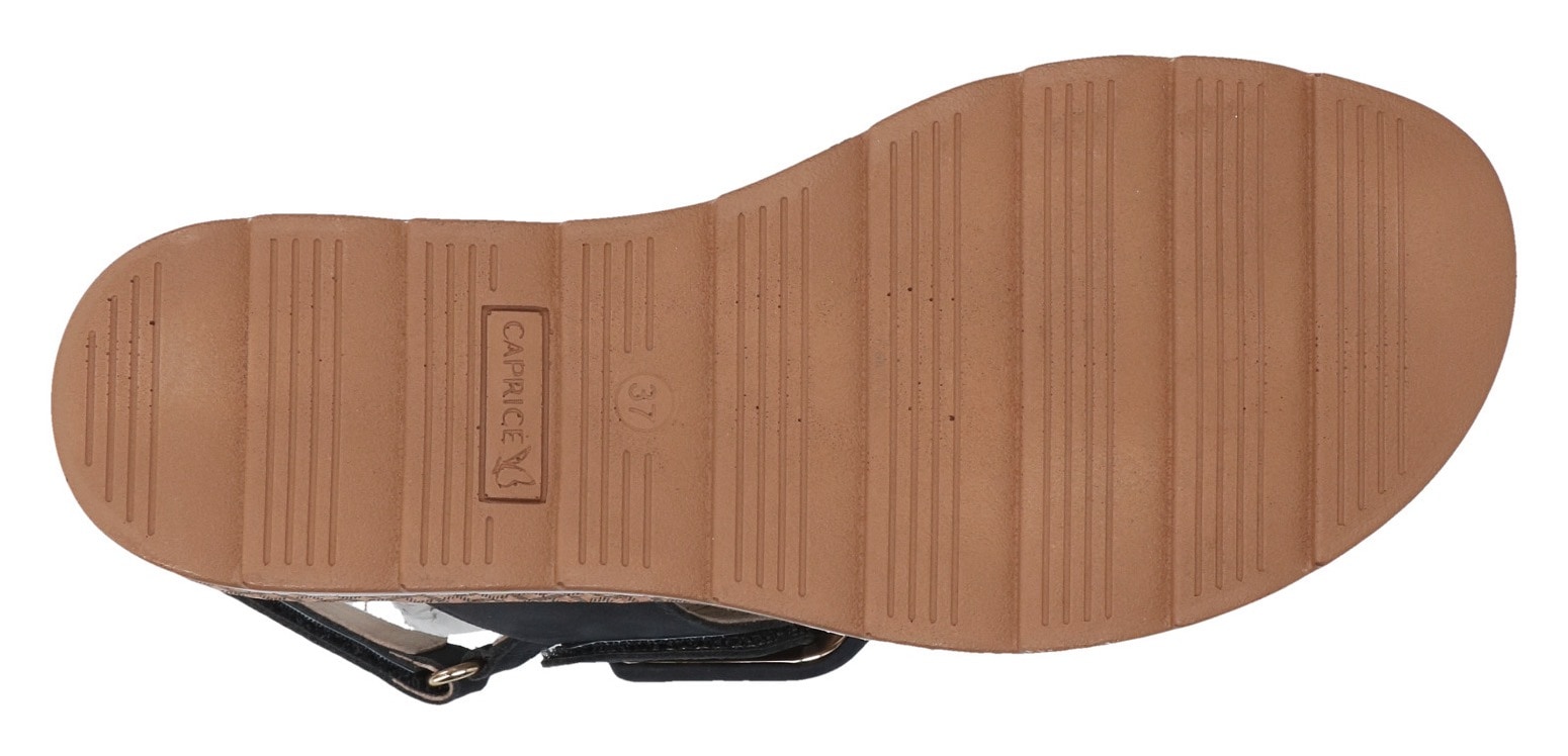 Caprice Keilsandalette  , Sommerschuh, Riemchensandale in bequemer Weite