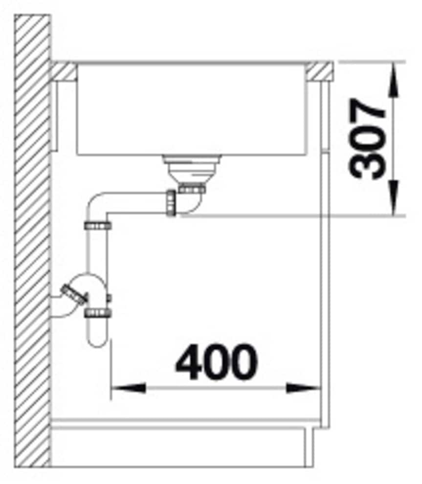 Blanco Granitspüle »AXIA III 5 S-F« 1 Stk. tlg. inklusive gratis Esche-Compound-Brückenschneidebrett