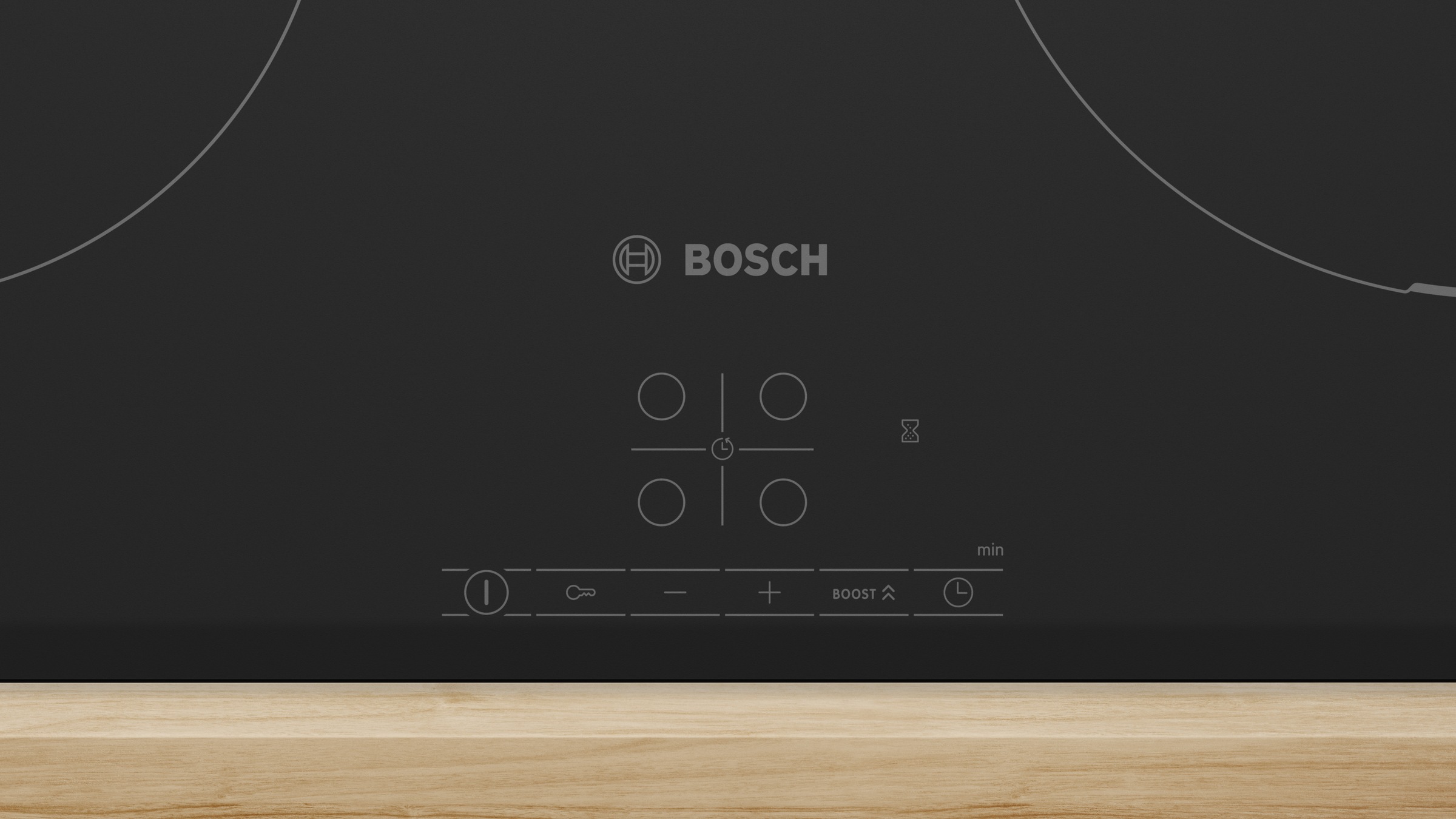 BOSCH Induktions-Kochfeld »PIF61ABB5E« Mattes Design in Carbon Black und einfache Touch Select Bedienung