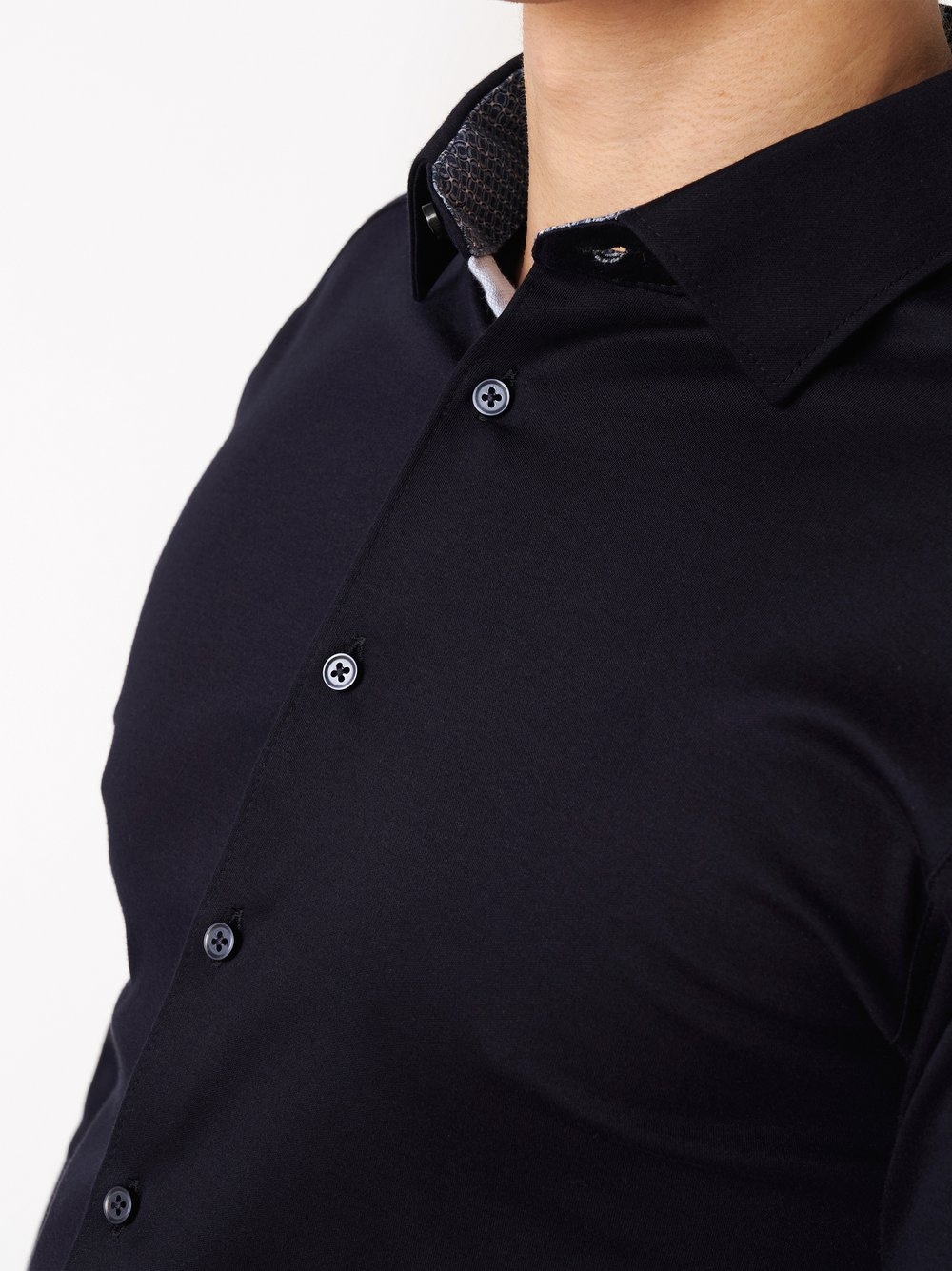 DESOTO Langarmhemd »Jersey Casual Kent« Businesshemd, Jersey, Kentkragen, slim fit