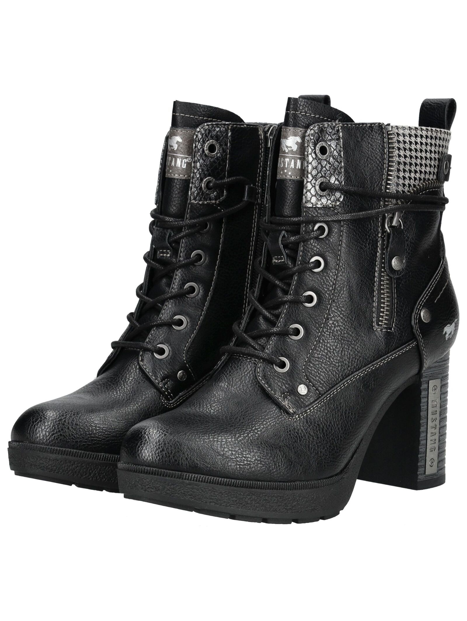 Mustang Shoes High-Heel-Stiefelette »Mustang Shoes Stiefelette Lederimitat/Textil«