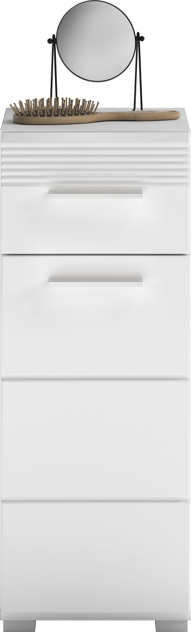 INOSIGN Badmöbel-Set »Malmö, 4 teilig, bestehend aus:«, (Set, 4 St.), Waschbeckenunterschrank, Spiegel, Unterschrank, Hängeschrank