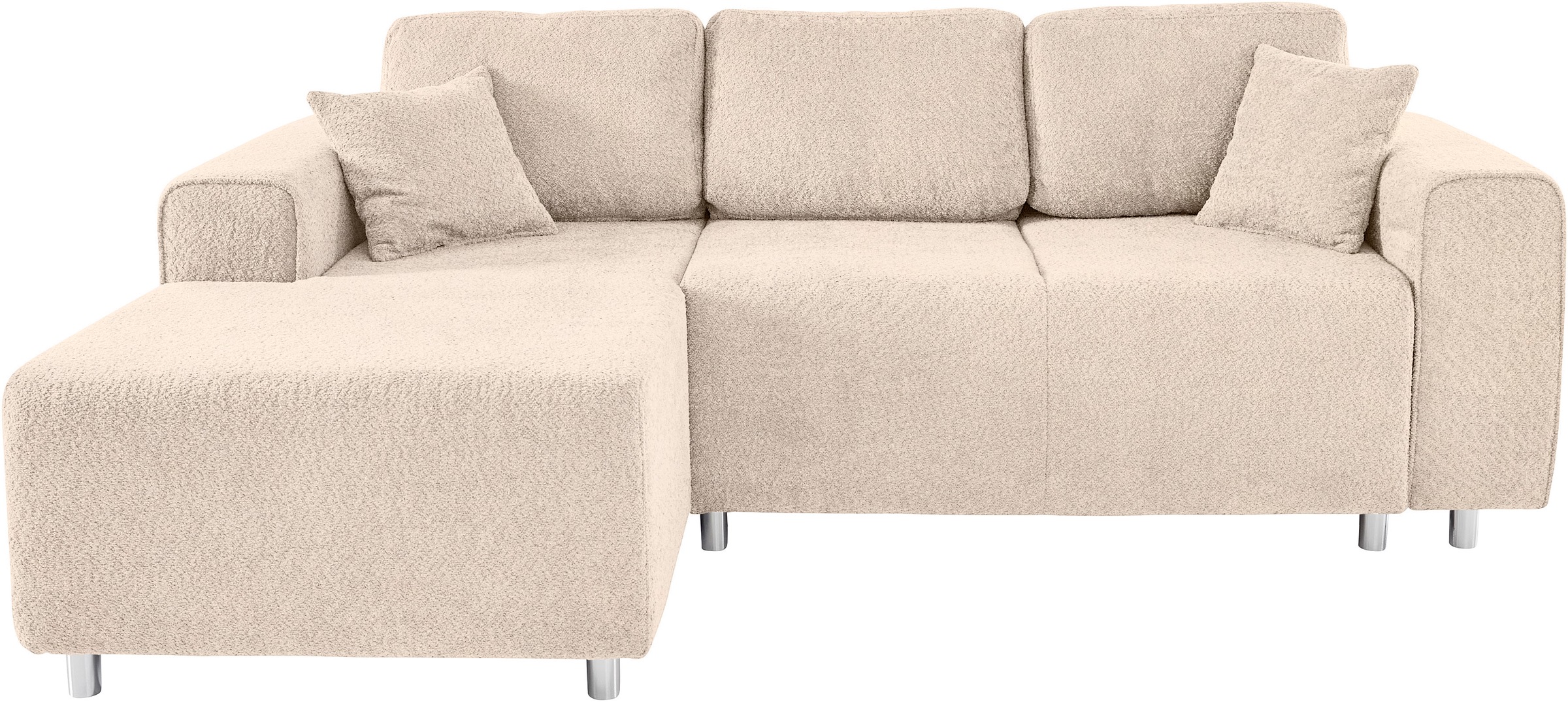 Guido Maria Kretschmer Home&Living Ecksofa »Györ«, L-Form, wahlweise mit Bettfunktion und Bettkasten incl. 2 Zierkissen