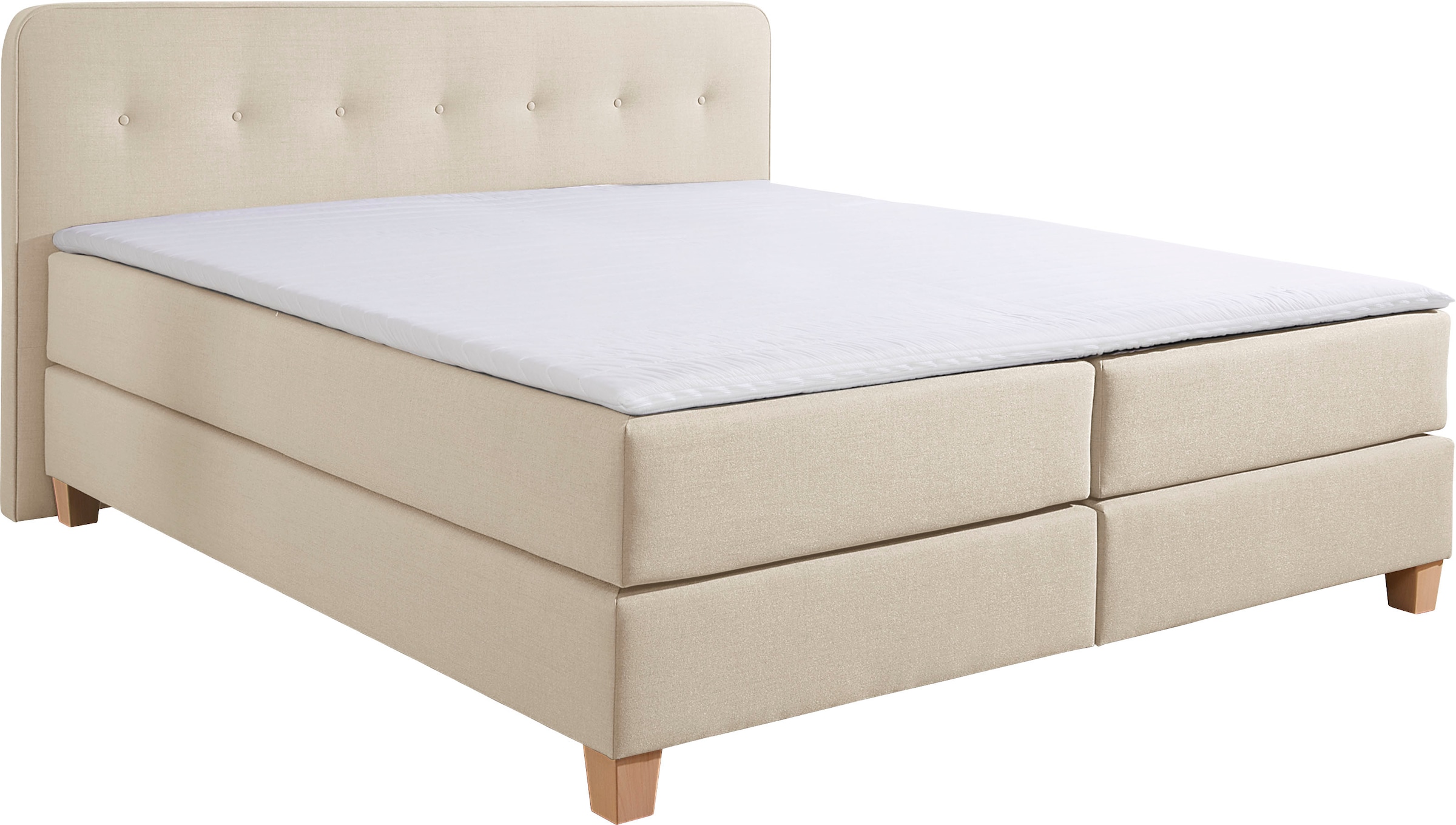 Home affaire Boxspringbett "Fargo", in Überlänge 220 cm, mit Topper, 3 Ausf günstig online kaufen