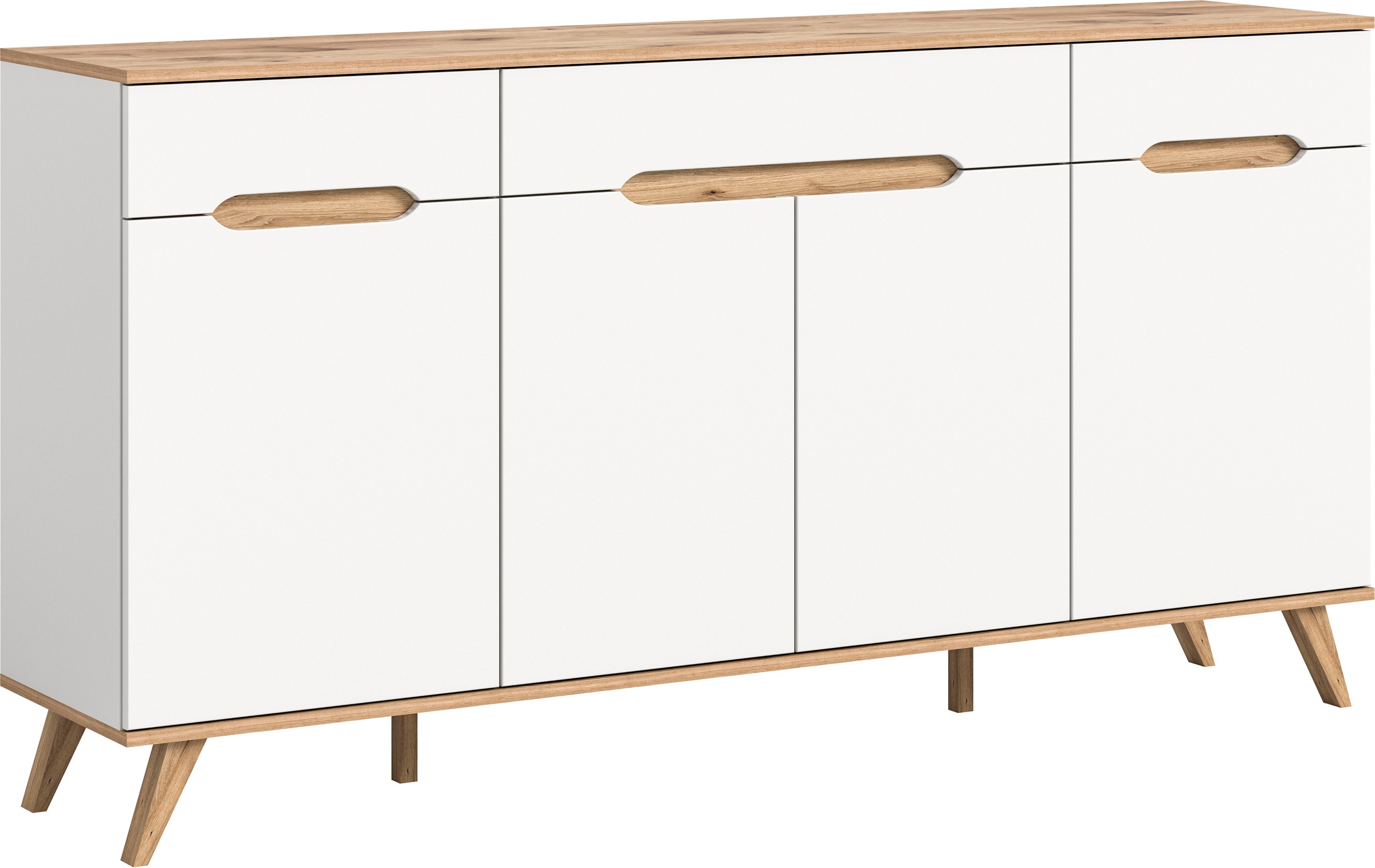 Home affaire Sideboard »Alesund, Breite 185 cm, 4 Türen, 1 Schubkasten, kon günstig online kaufen