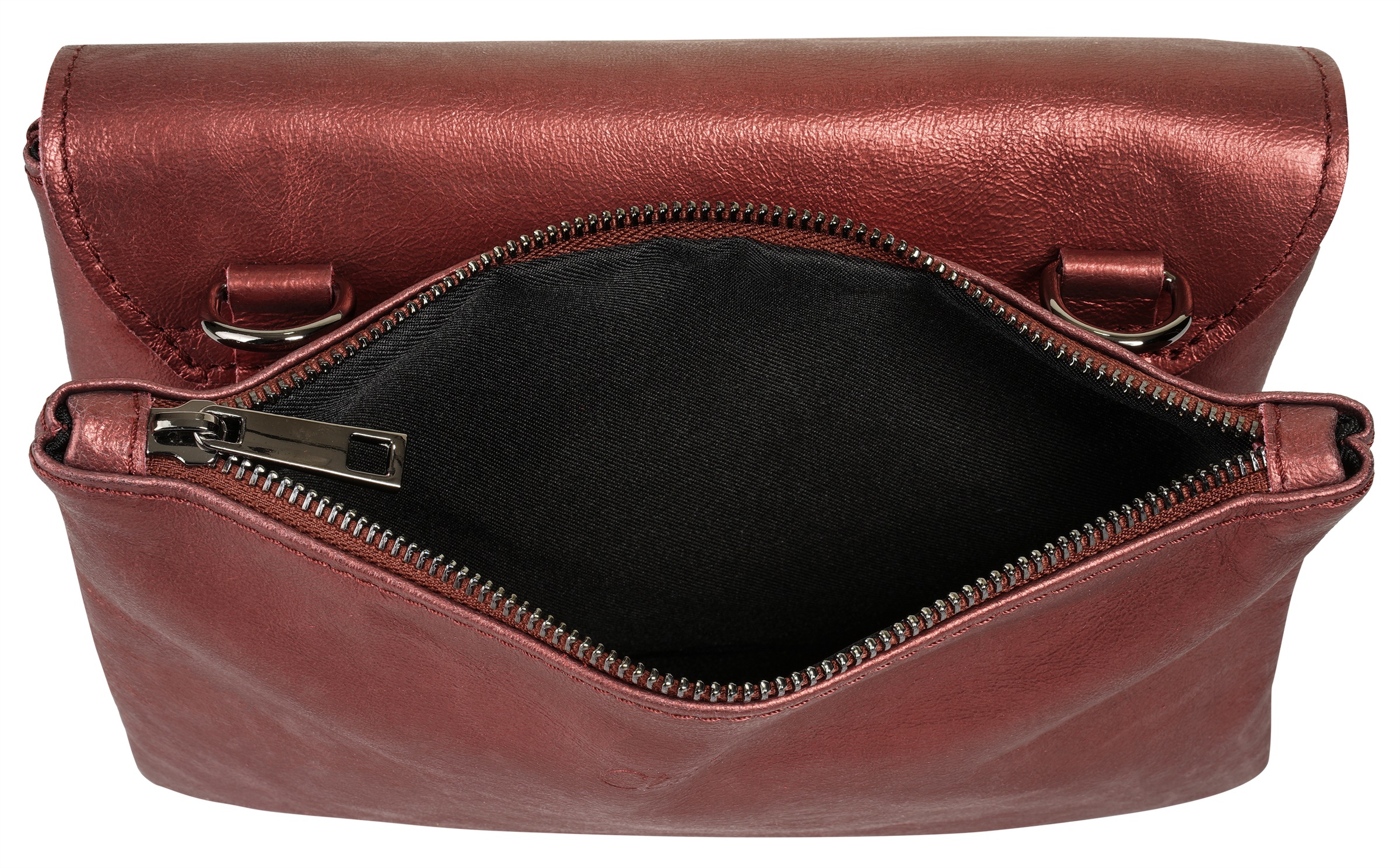 Cluty Umhängetasche, echt Leder, Made in Italy