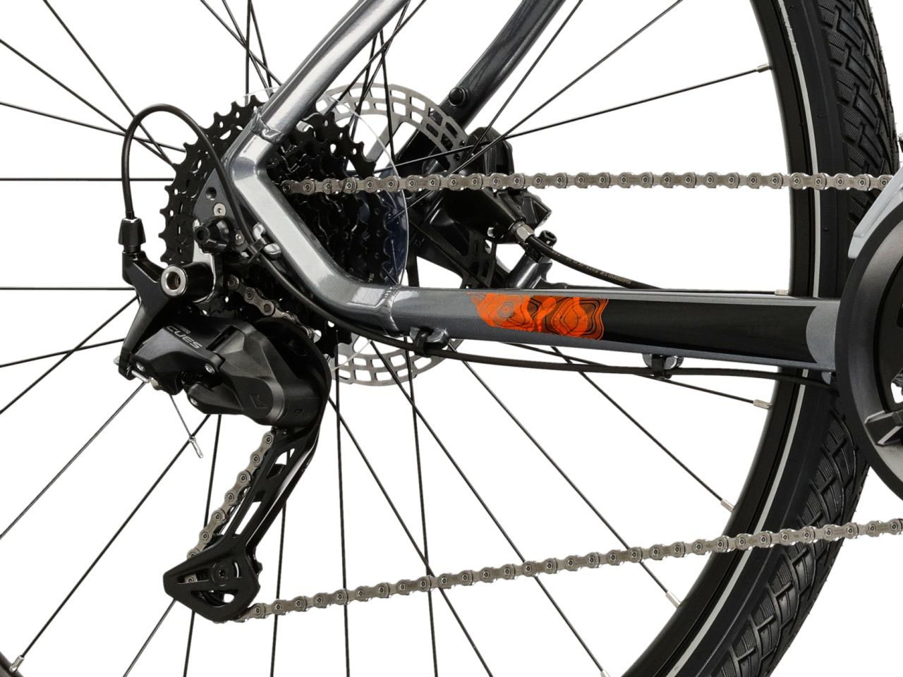 Kross Crossrad »Crossrad Herren 28" Evado 5.0 grau 18 Gänge« 18 Gang Shimano CUES U3020 Schaltwerk Kettenschaltung