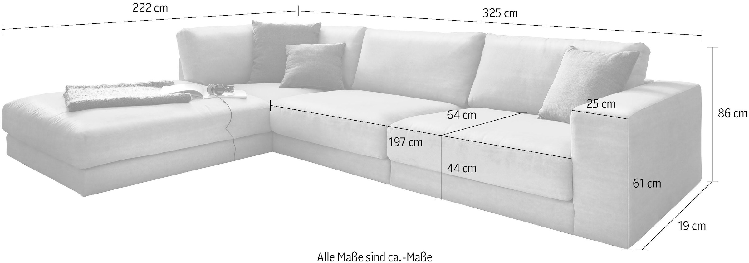 3C Candy Ecksofa »Enisa II L-Form« bestehend aus Modulen, daher auch individuell aufstellbarbar