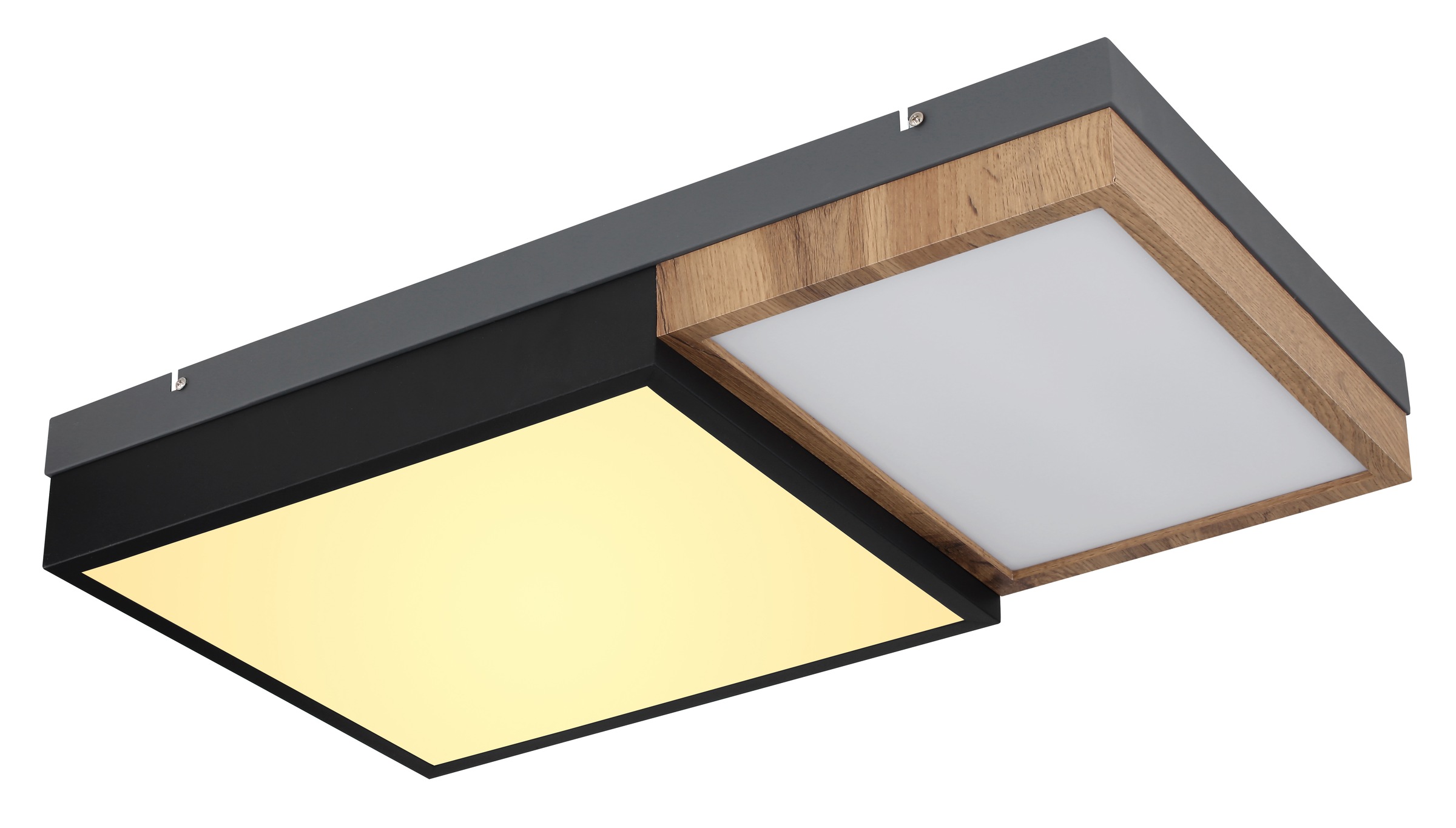 GLOBO LIGHTING LED Deckenleuchte »GUNDI« LED-Modul Warmweiß Deckenlampe/Wohnzimmer/Schlafzimmer/modern/Holz