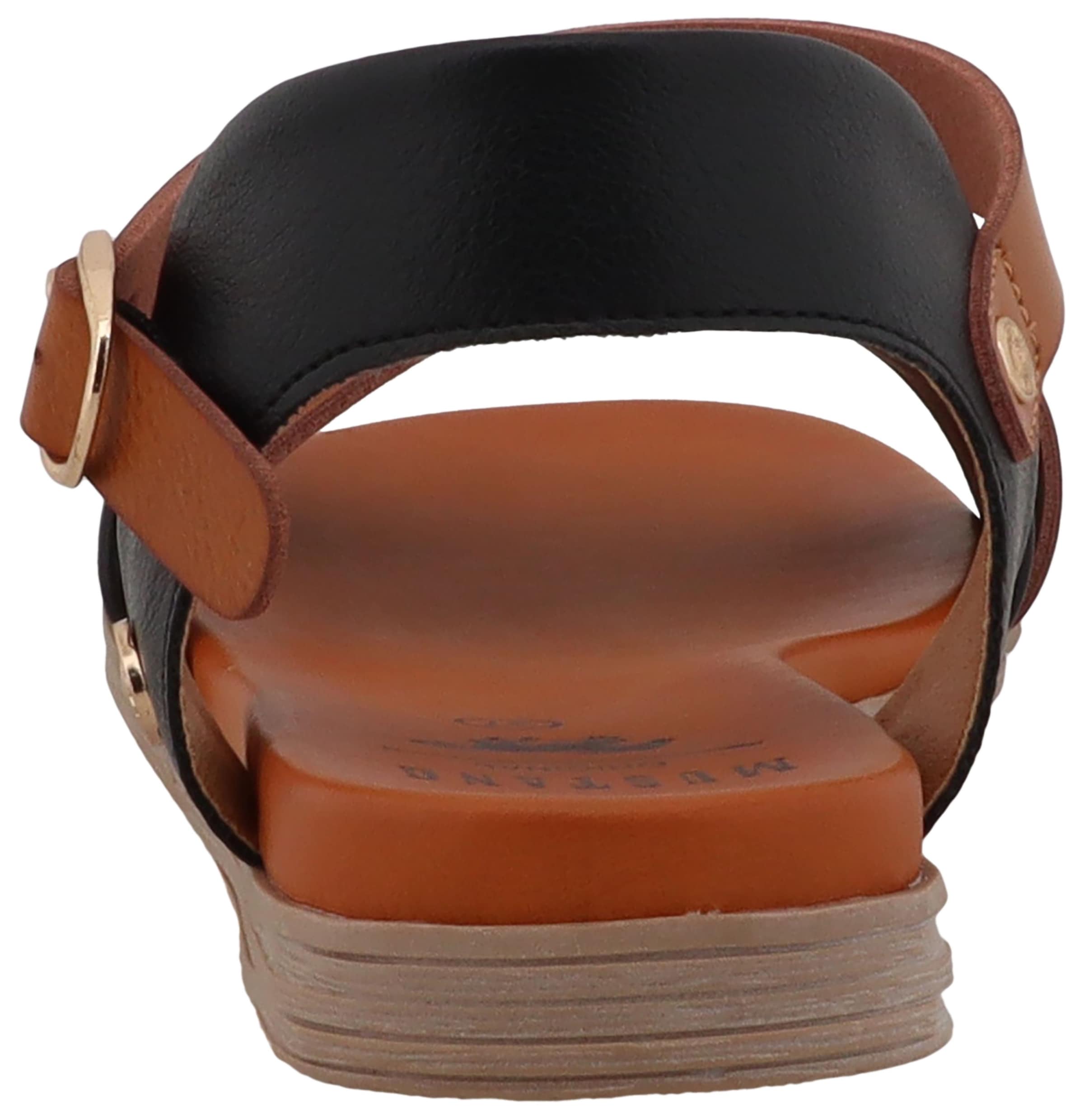 Mustang Shoes Riemchensandale »Eireen«  Sandalette, Sommerschuh mit logogeprägter Niete