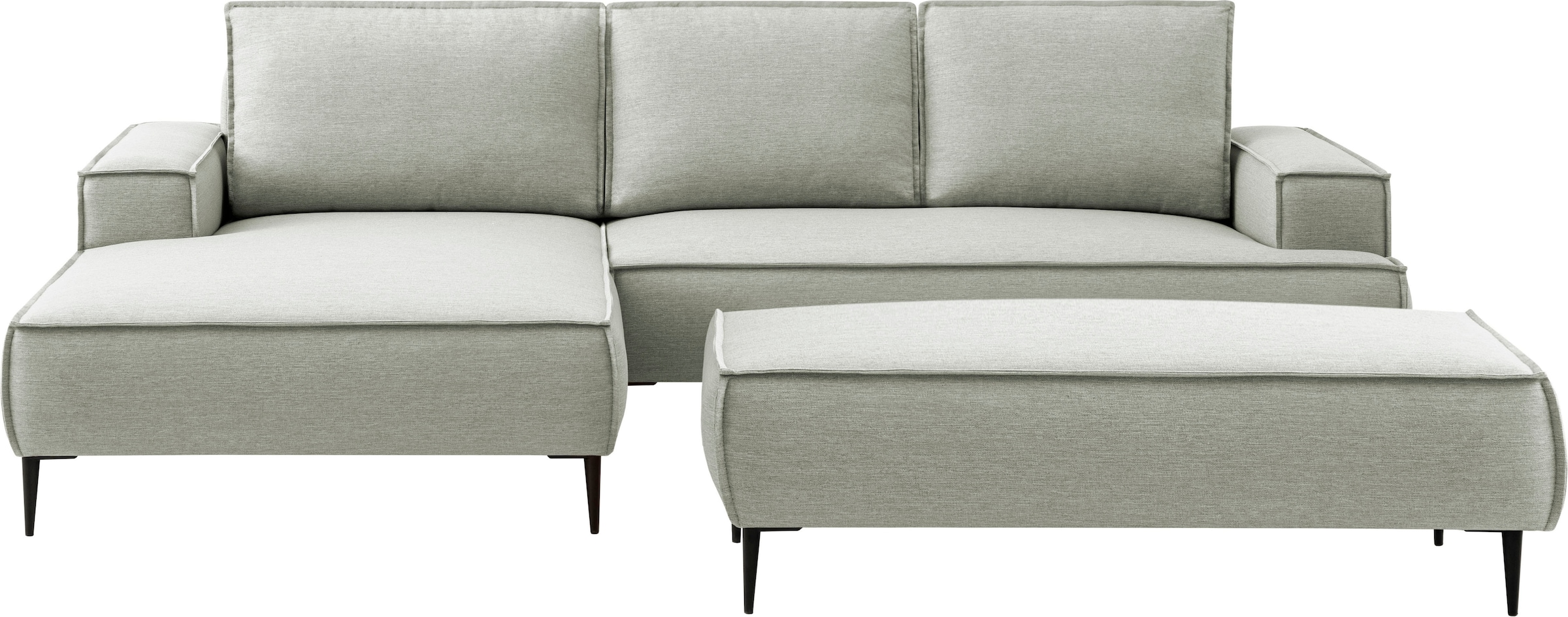 andas Sitzgruppe »TVINNU, Polsterecke L-Form, Schlaffunktion, mit Hocker«, (Set, 2 tlg.), stellbar zum Schlafsofa (Krokodilverbinder)
