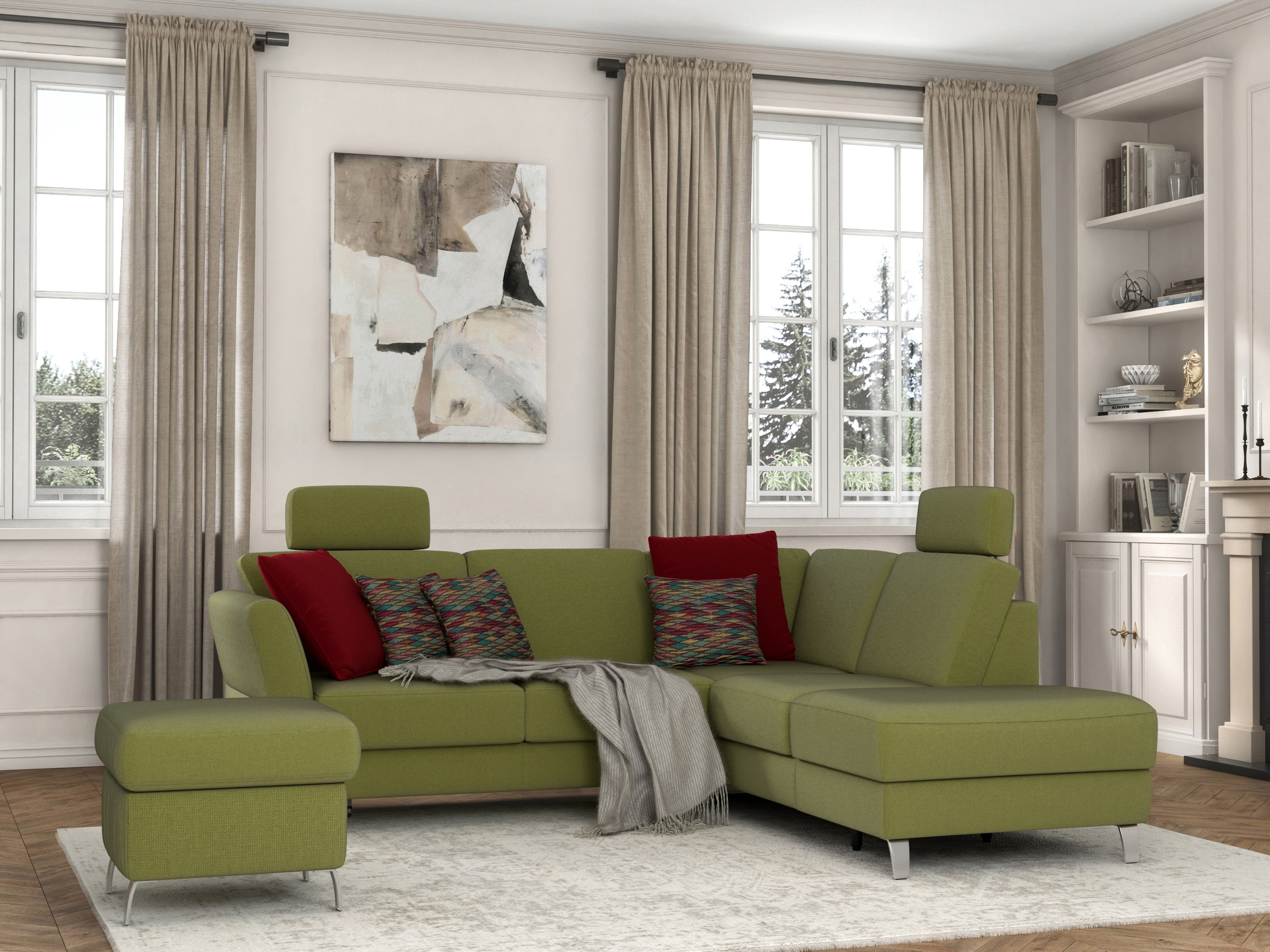 sit&more Ecksofa »Visby L-Form«, Wahlweise mit Bettfunktion und Stauraum, f günstig online kaufen