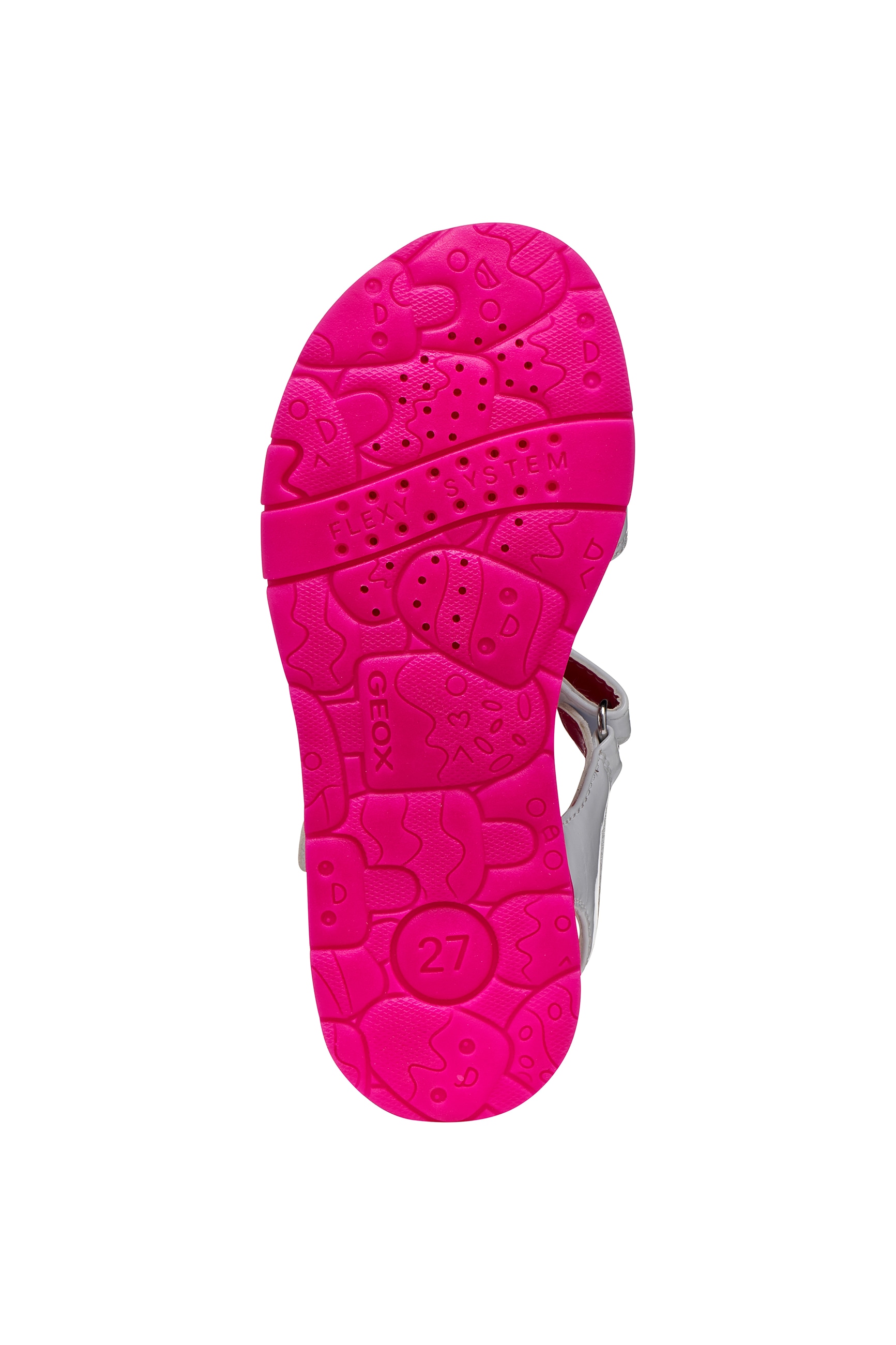 Geox Sandale »J SANDAL JOYFOOT GIR«  Sommerschuh, Klettschuh, Größenschablone zum Download