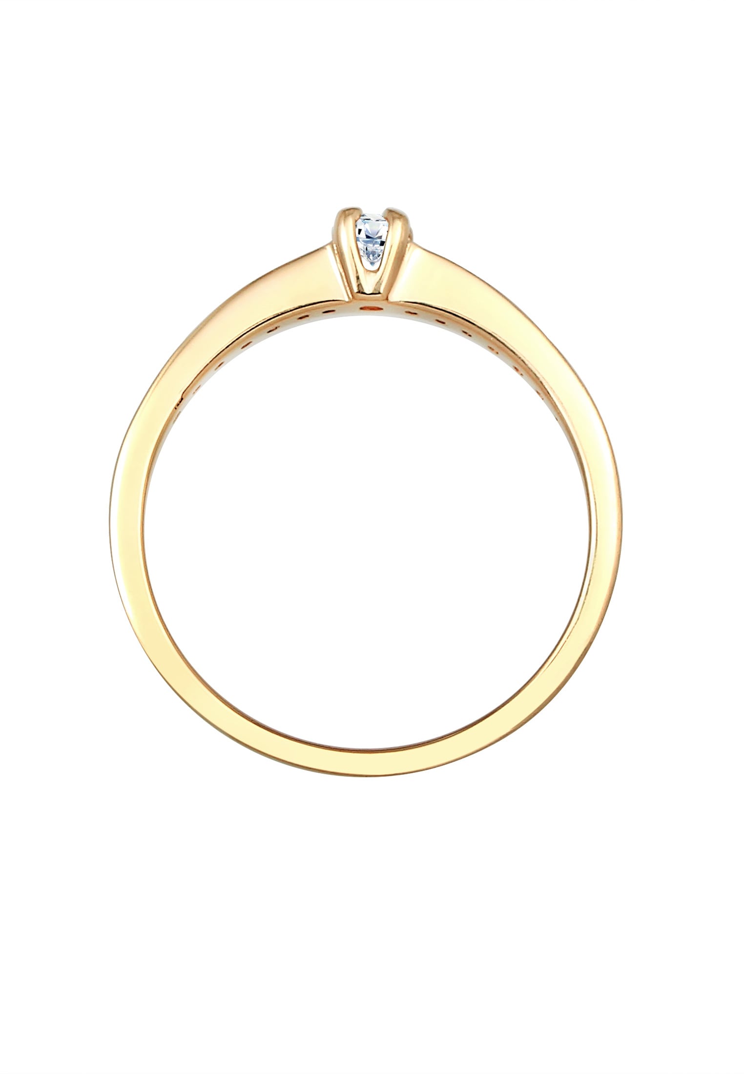 Elli DIAMONDS Verlobungsring »Diamant Weiß Brillantschliff (0.18 ct) 585 Gelbgold«