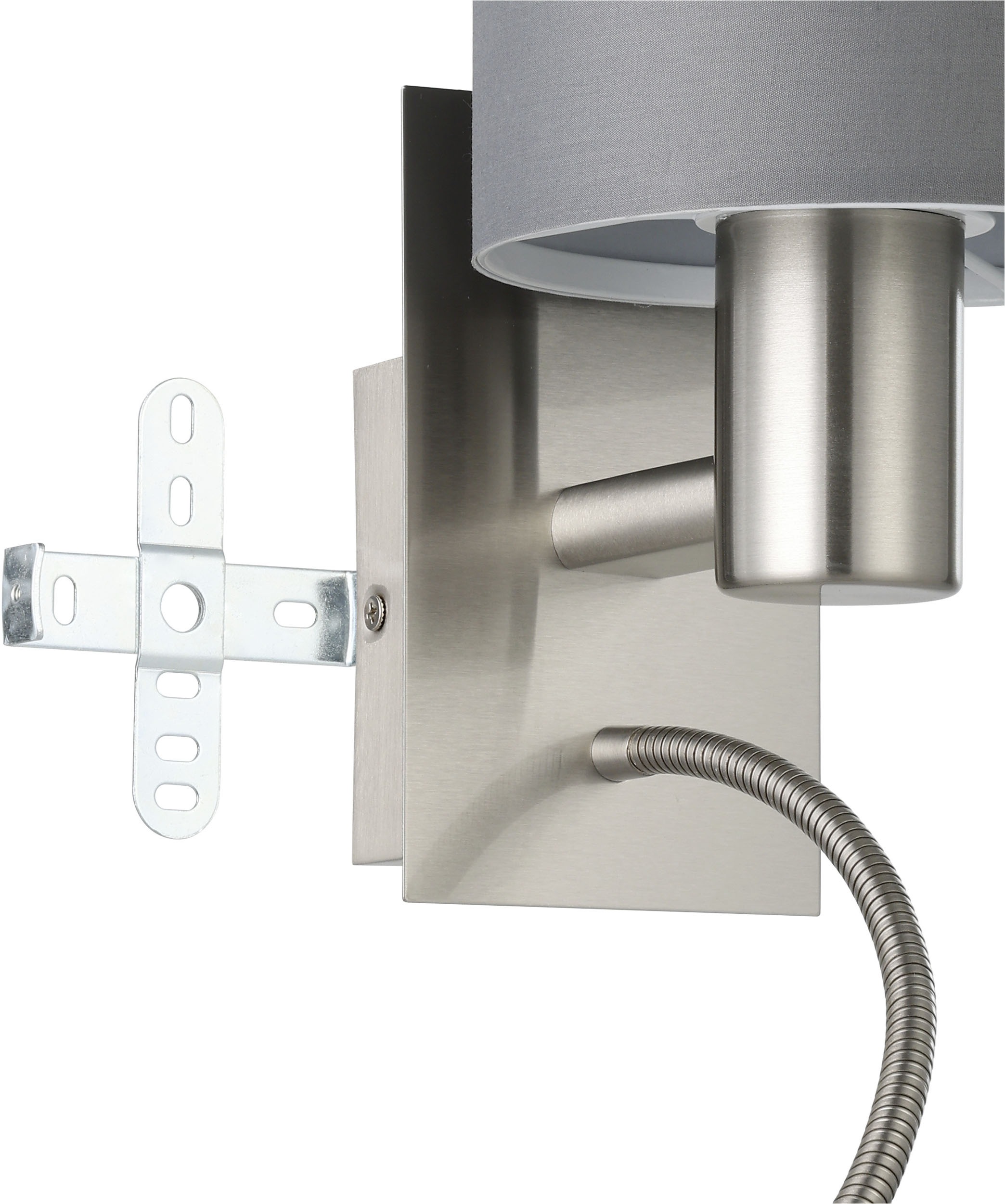 EGLO Wandleuchte »PASTERI Wandlampe - Stahl - E27;LED - 1X40W;1X3,8W - IP20« E27 1 Stk. Warmweiß Wandstrahler, Wandspot, Wohnzimmer, Schlafzimmer, L15 x H38 x AL19,5cm