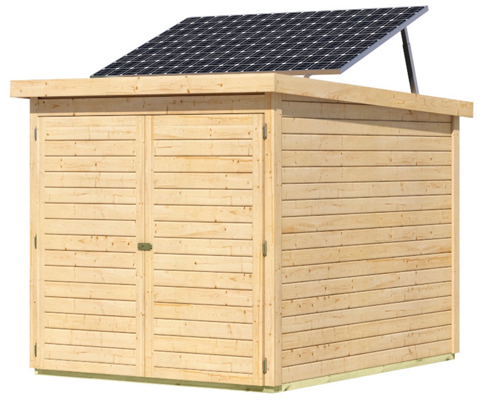Karibu Fahrradbox »Fahrradgarage 3 Solar«, in verschiedenen Farben, mit Solarkit, BxTxH: 162,5x216x167 cm