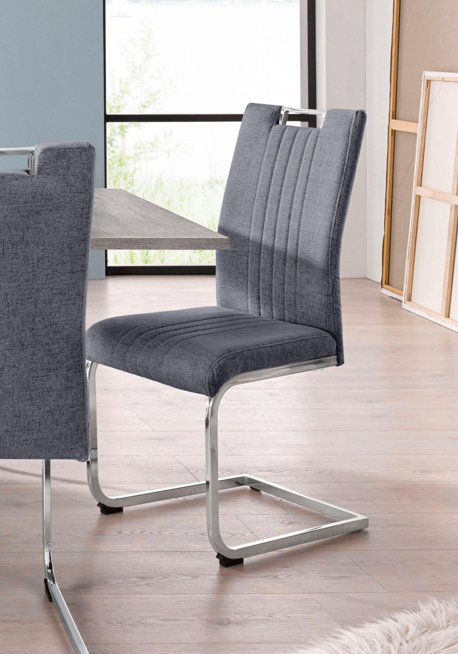 HOME AFFAIRE Freischwinger (Set) 2 Stk. dunkelgrau + silberfarben