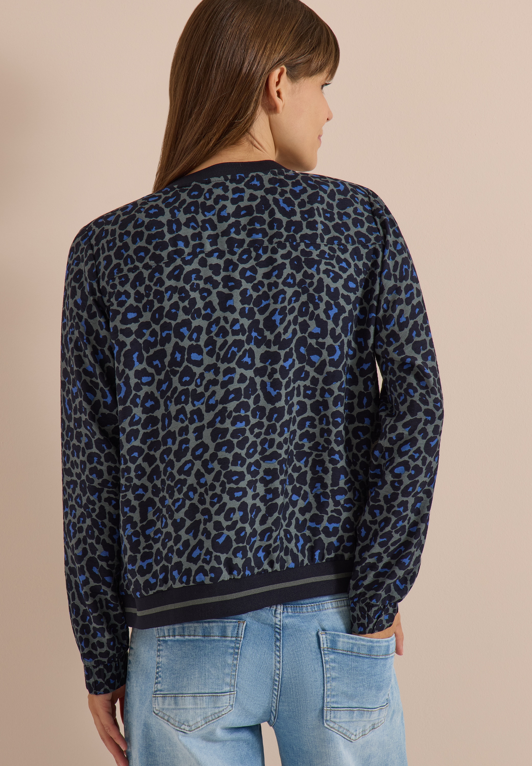 Cecil Blouson Elastikbund, Viskosemischung, Animal Print