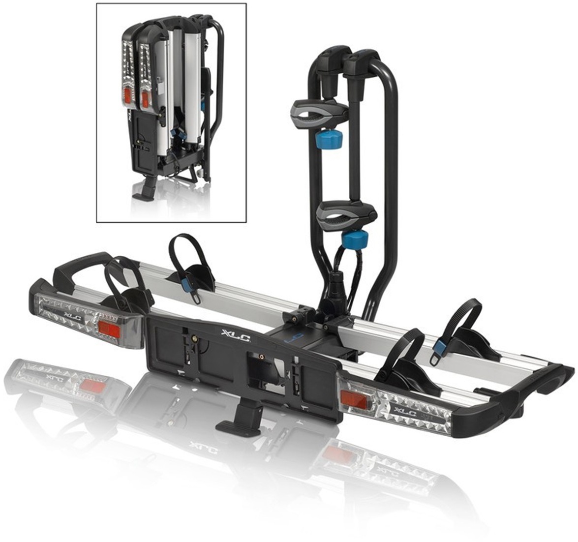 XLC Kupplungsfahrradträger »Azura Xtra LED« silberfarben