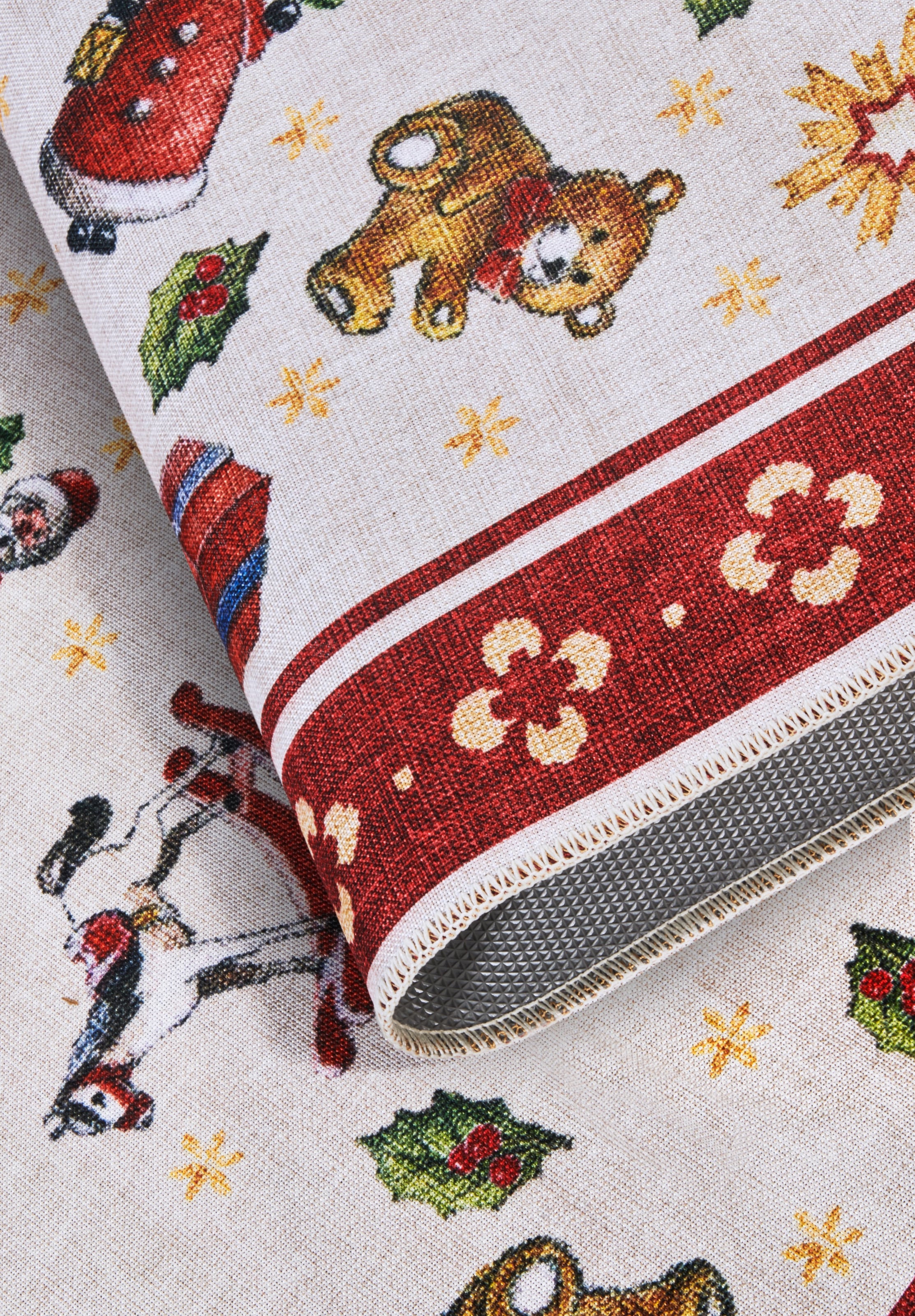 Villeroy & Boch Teppich »Nostalgic Toy's Delight, eckig, rund und Läufer«, rechteckig, 3 mm Höhe, Weihnachten, Wohnzimmer, Flur, Geschenk, Toys Delight, Dekoration