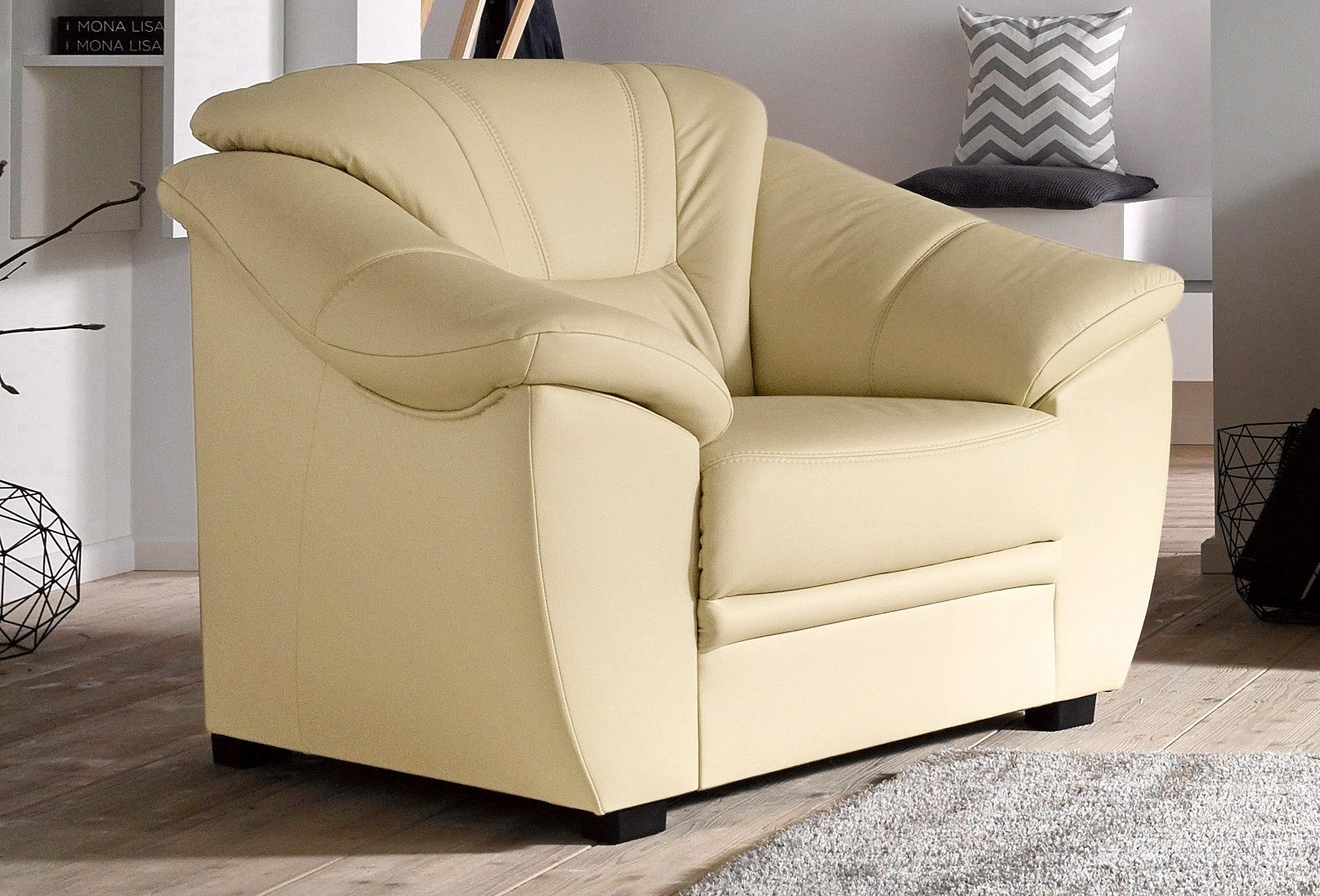 sit&more Sessel »Savona«, NaturLEDER®, inklusive komfortablem Federkern