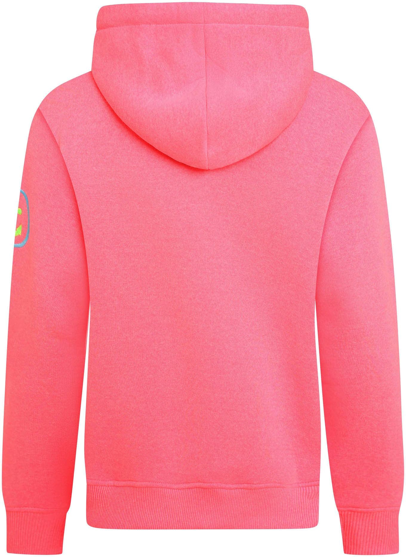 Zwillingsherz Sweatshirt , gestickter Schriftzug, Kapuze, Langarm, Kängurutasche, Kordelzug
