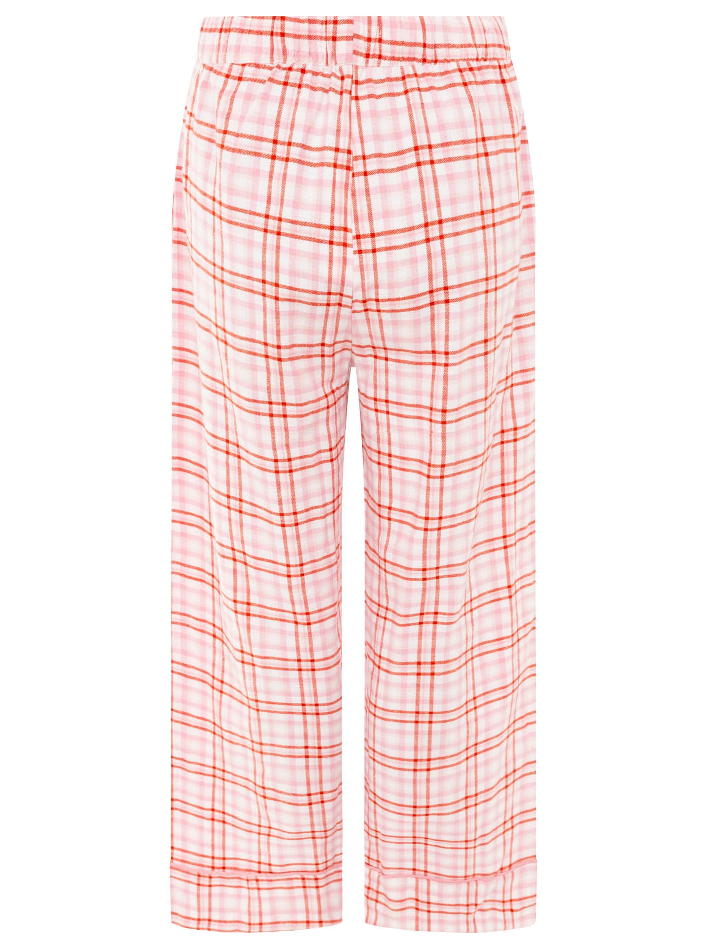 Zwillingsherz Pyjama »Bonjour Amour« 2 Longsleeve mit Schriftzug und langer, karierter Hose