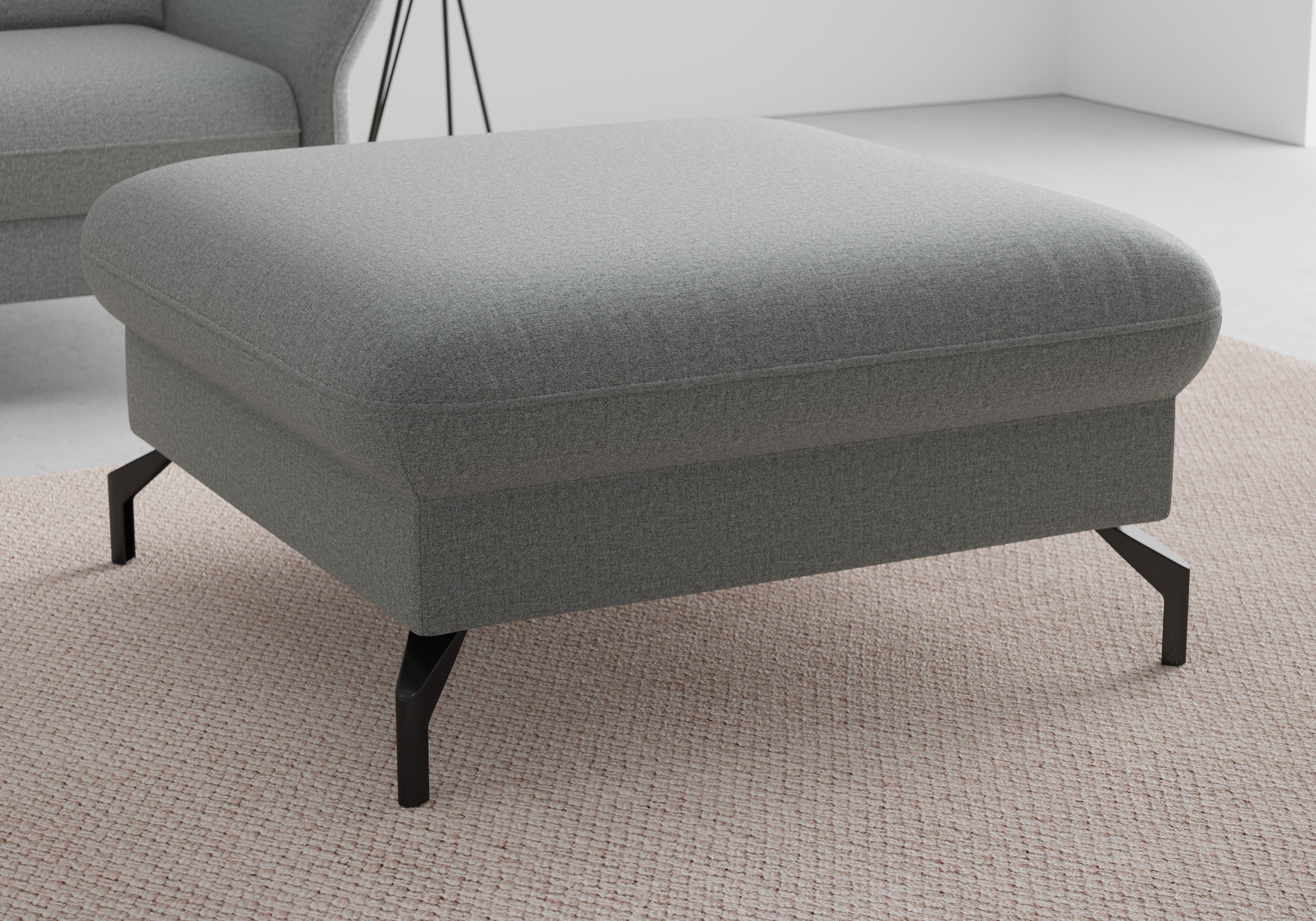 sit&more Hocker »Fashion«, inklusive Federkern, mit hochwertigen, schwarzen günstig online kaufen