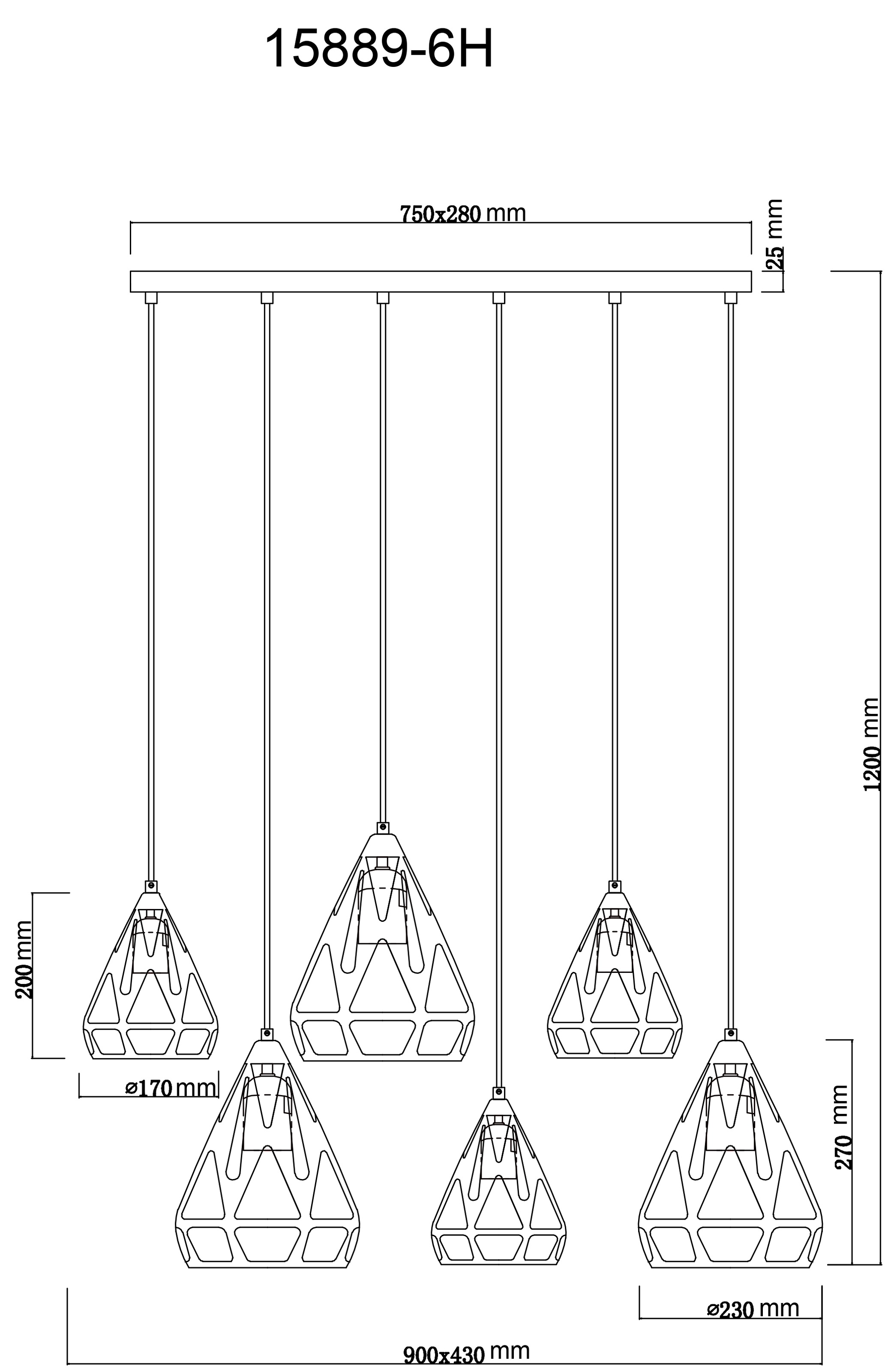 GLOBO LIGHTING Hängeleuchte »HASSAN« E27 1 Stk. Hängelampe/Pendelleuchte/Esszimmer/Wohnzimmer/Esstisch