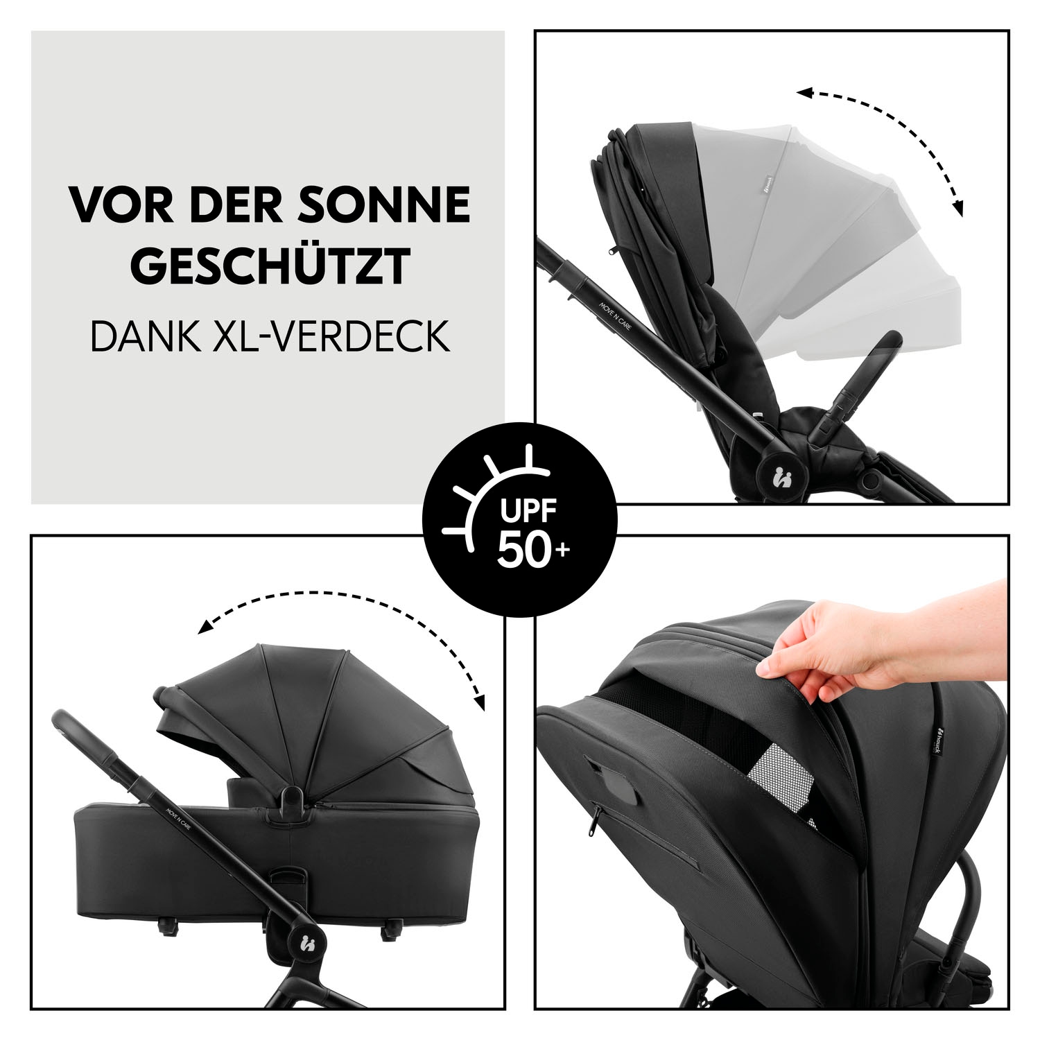 Hauck Kombi-Kinderwagen »Move N Care Set«, 22 kg, belastbar bis 22 kg