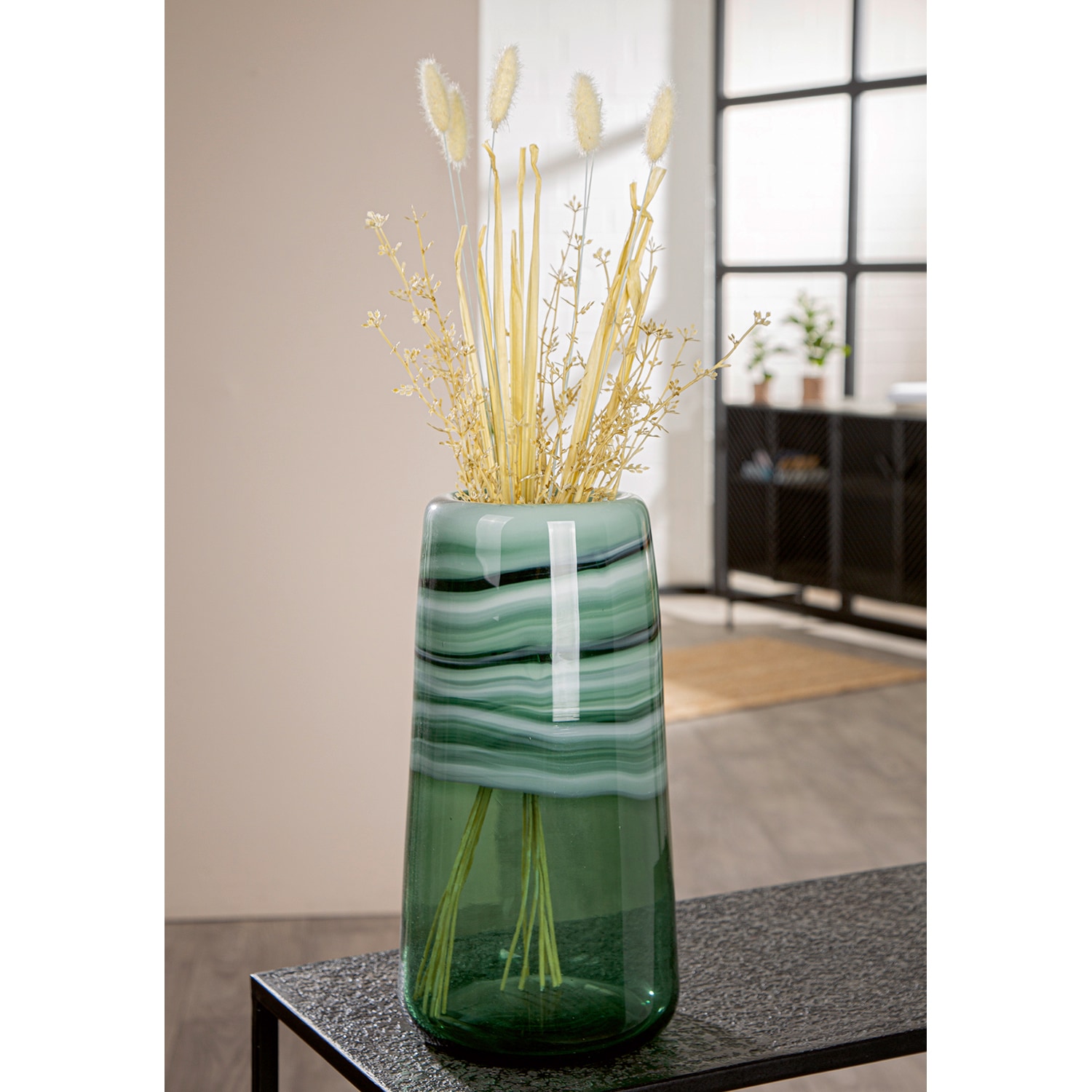 GILDE Tischvase »Verde« handgearbeitet, mundgeblasen, wasserdicht