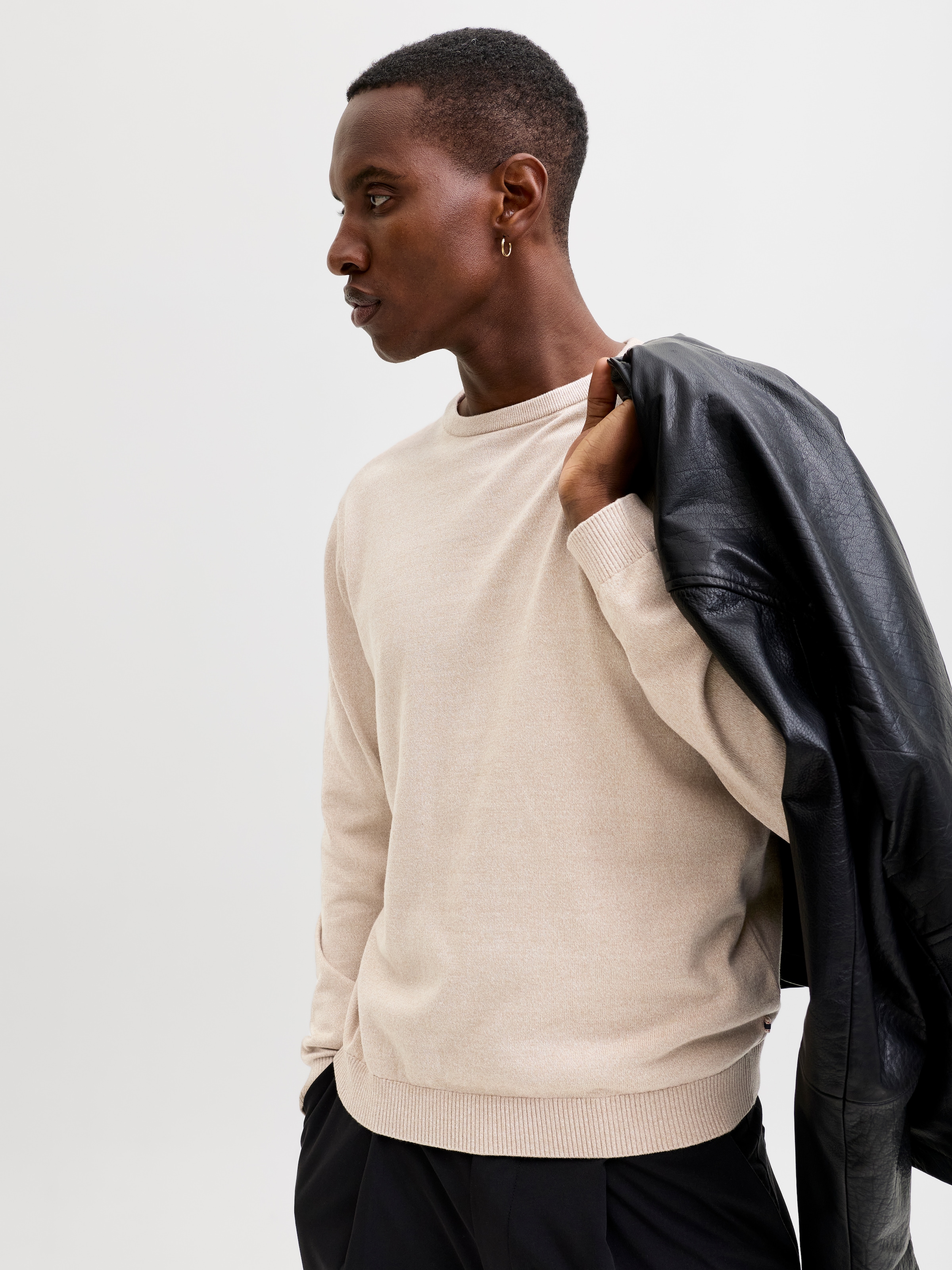 Jack & Jones Rundhalspullover »JJEBASIC KNIT CREW NECK NOOS« Baumwolle, regular fit