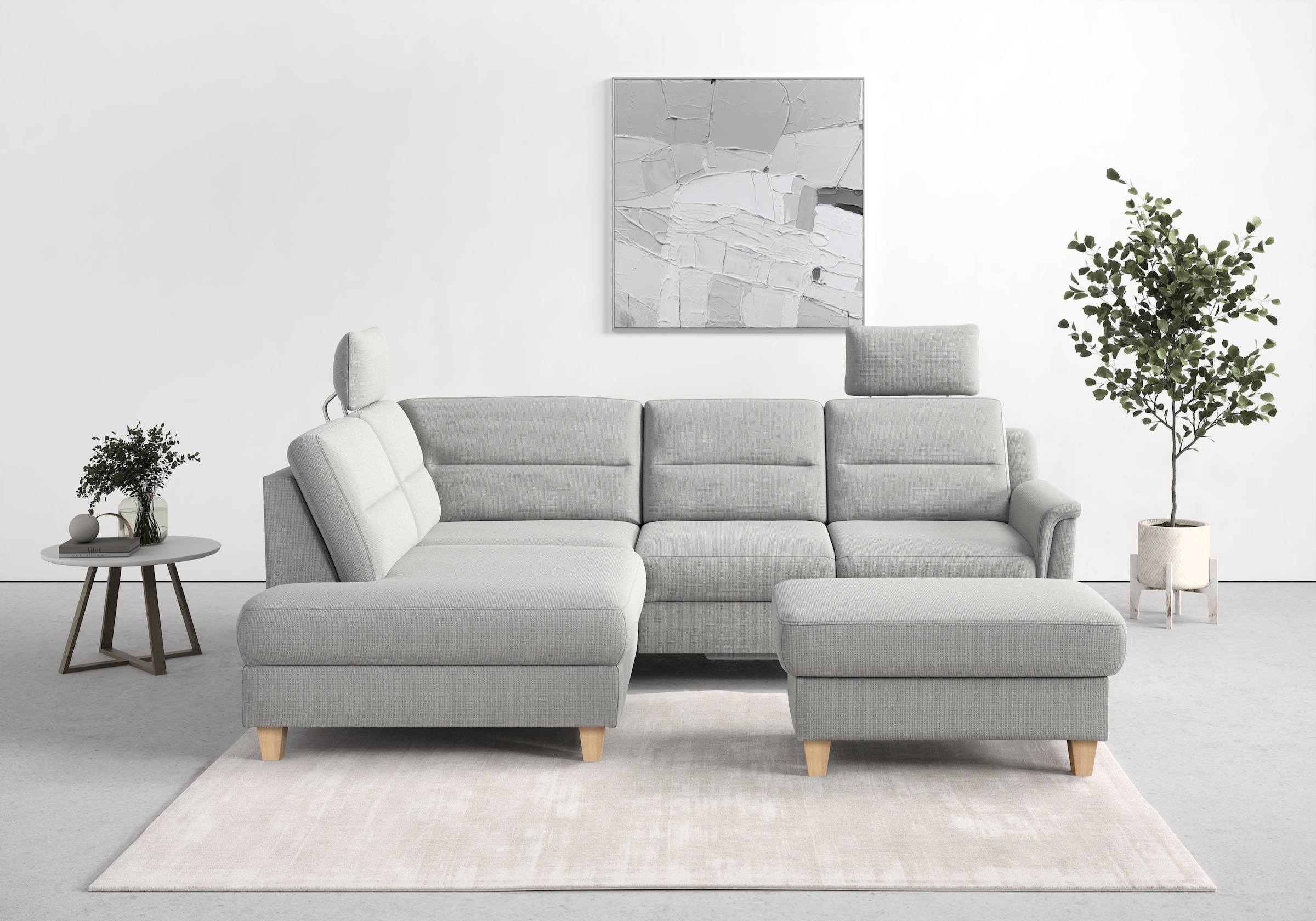 sit&more Ecksofa "Farö L-Form", inklusive Federkern, wahlweise mit Bettfunk günstig online kaufen