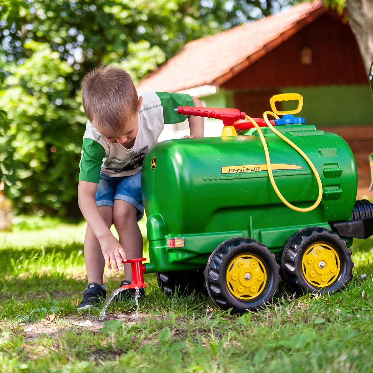 Rolly Toys Kinderfahrzeug-Anhänger »John Deere«, Tanker für Trettraktoren