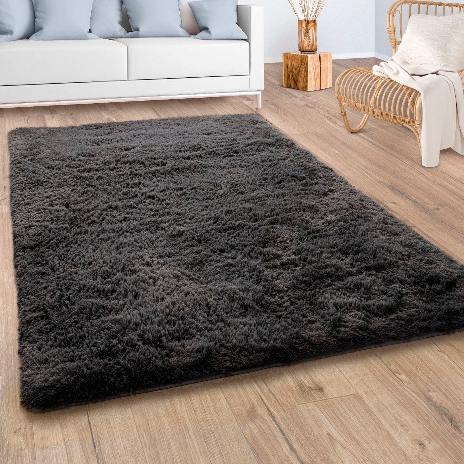 Paco Home Hochflor-Teppich »Silky kuschelig online besonders Uni-Farben, weich und rechteckig, bestellen 591«