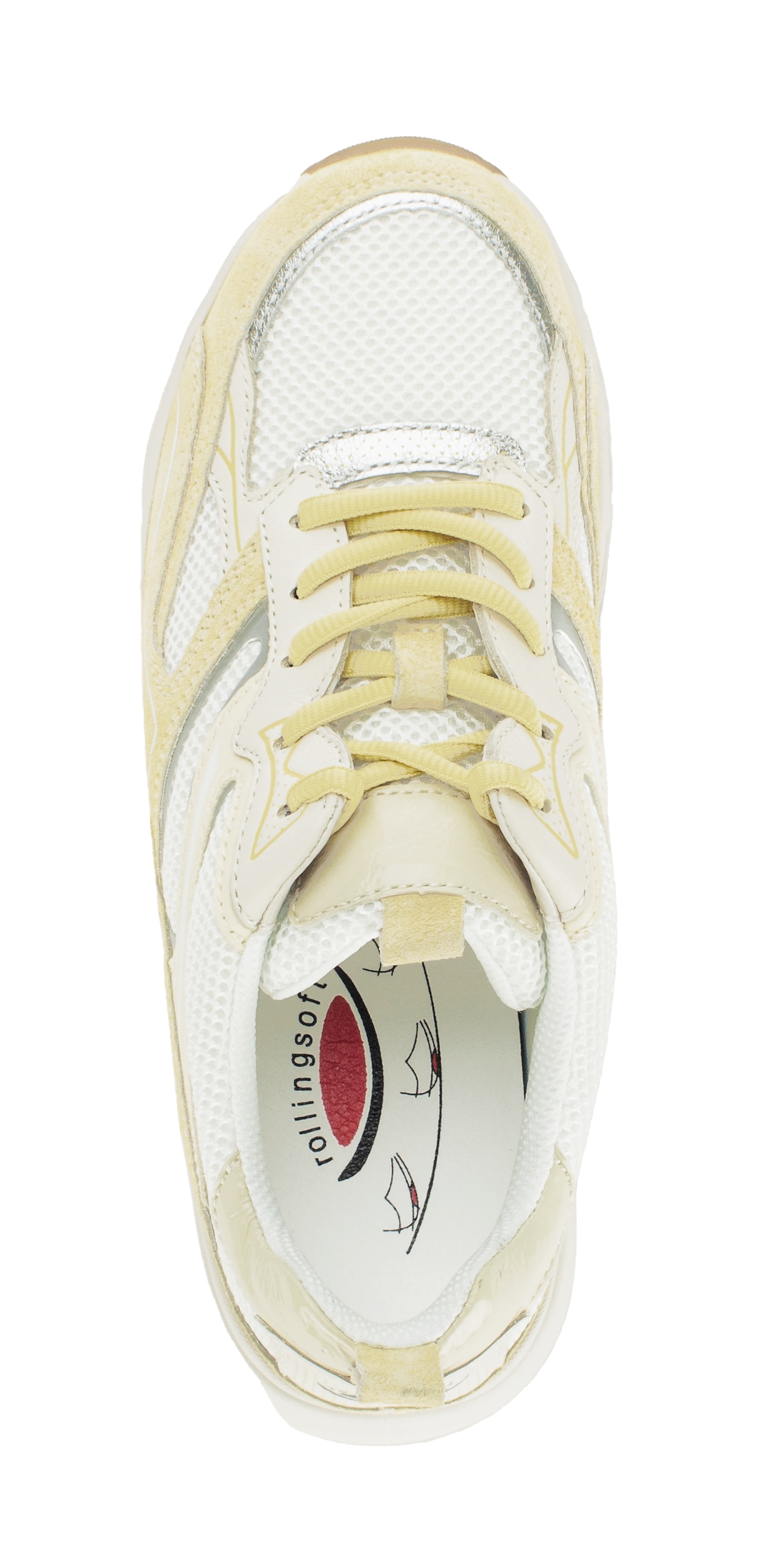 Gabor Rollingsoft Keilsneaker  , Freizeitschuh, Halbschuh, Schnürschuh mit weichem Schaftrand