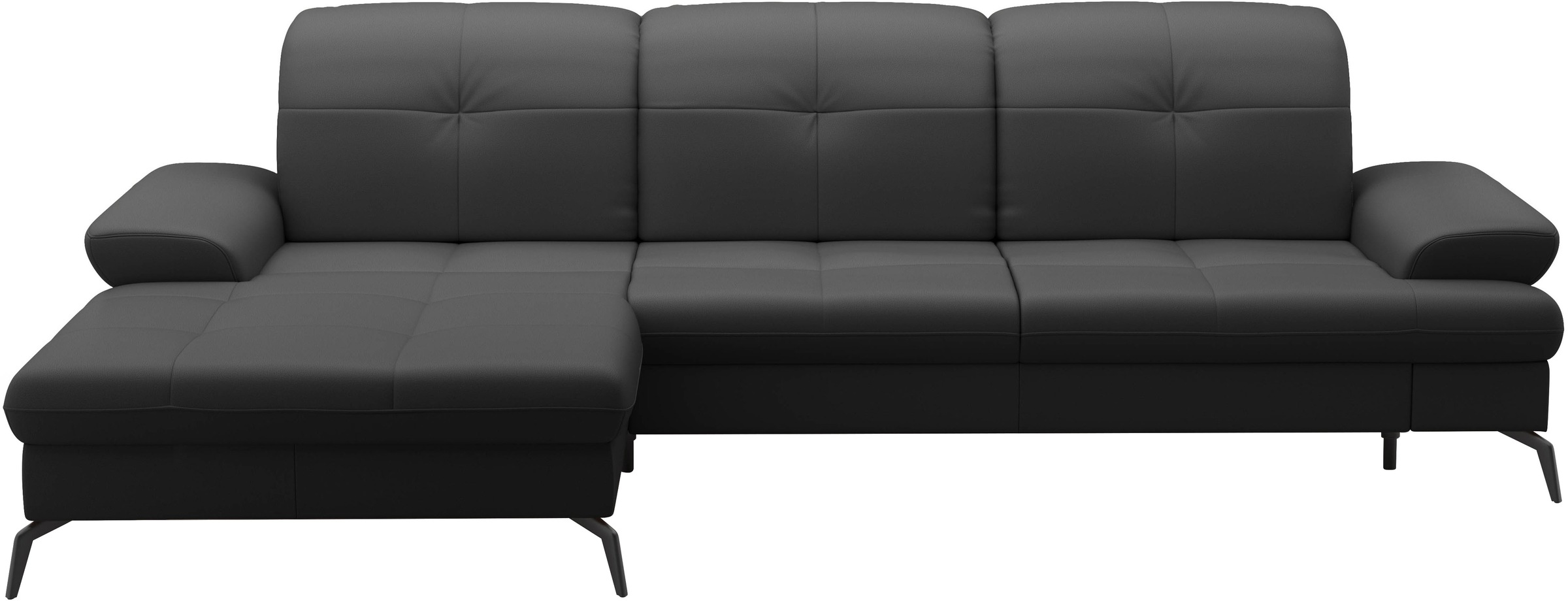 sit&more Ecksofa »Amica, L-Form, inkl. Sitztiefenverstellung & Armteilverstellung«, wahlweise mit Bettfunktion, Bettkasten und Kopfteilverstellung