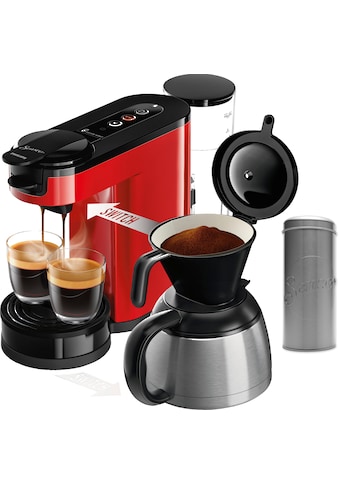 Kaffeepadmaschine »Switch HD6592/84«, 1 l Kaffeekanne, inkl. Kaffeepaddose im Wert von...