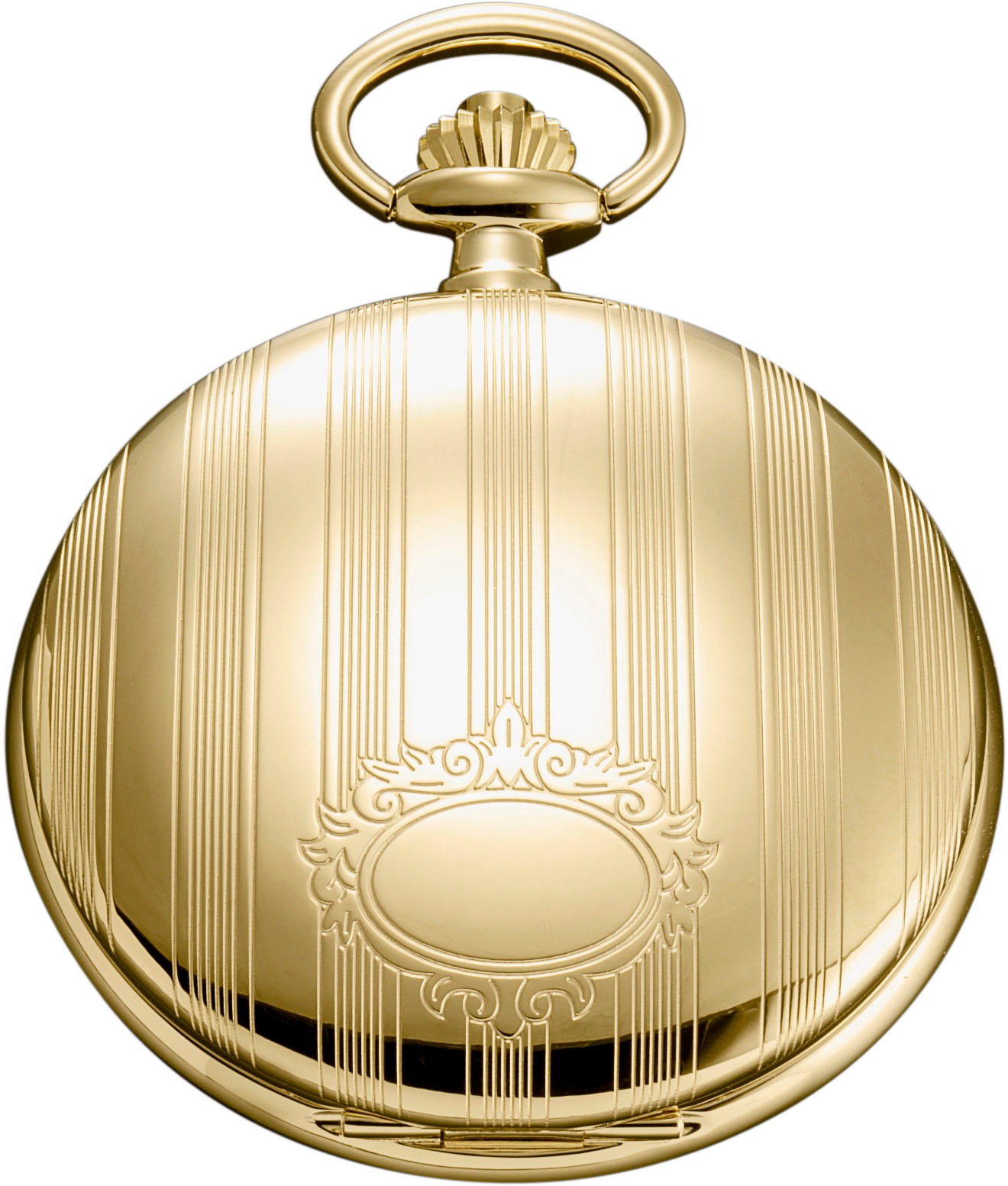 Regent Taschenuhr »P719«, (Set, 2 tlg., mit Kette), Herrenuhr, Handaufzug, Acrylglas