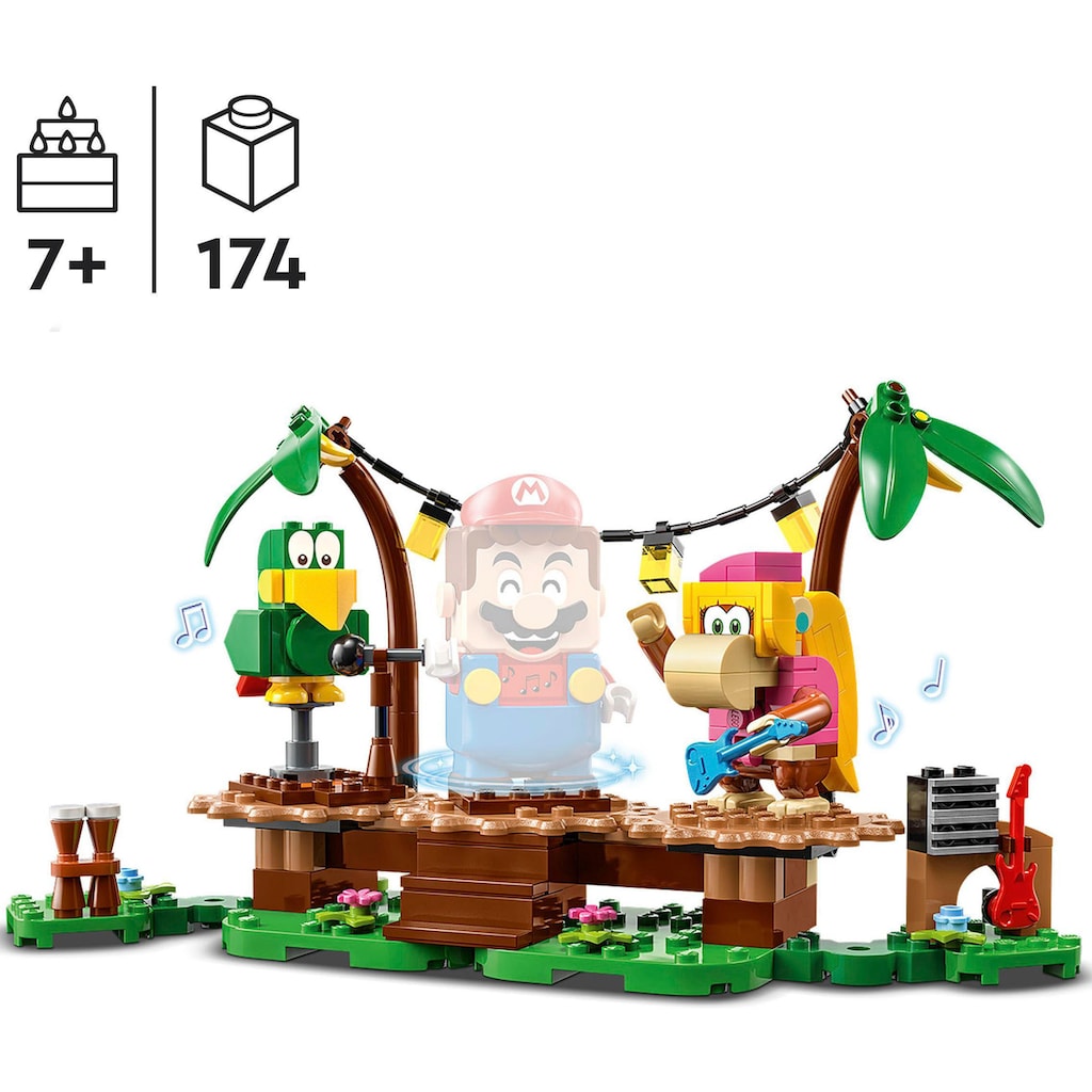 LEGO® Konstruktionsspielsteine »Dixie Kongs Dschungel-Jam – Erweiterungsset (71421), LEGO® Super Mario«, (174 St.)