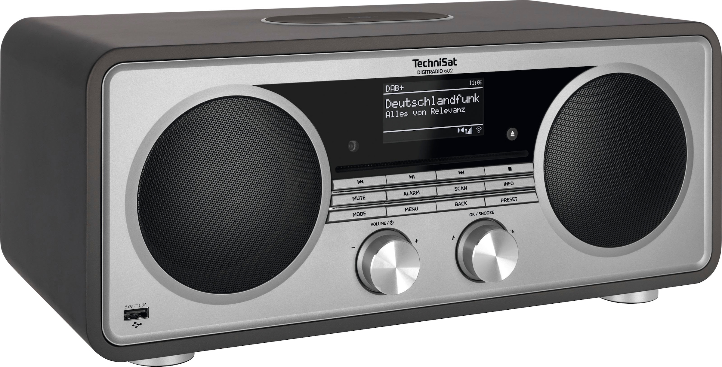TechniSat Internet-Radio »DIGITRADIO 602«, (Bluetooth-WLAN Digitalradio (DAB+)-UKW mit RDS 70 W), Stereoanlage, CD-Player