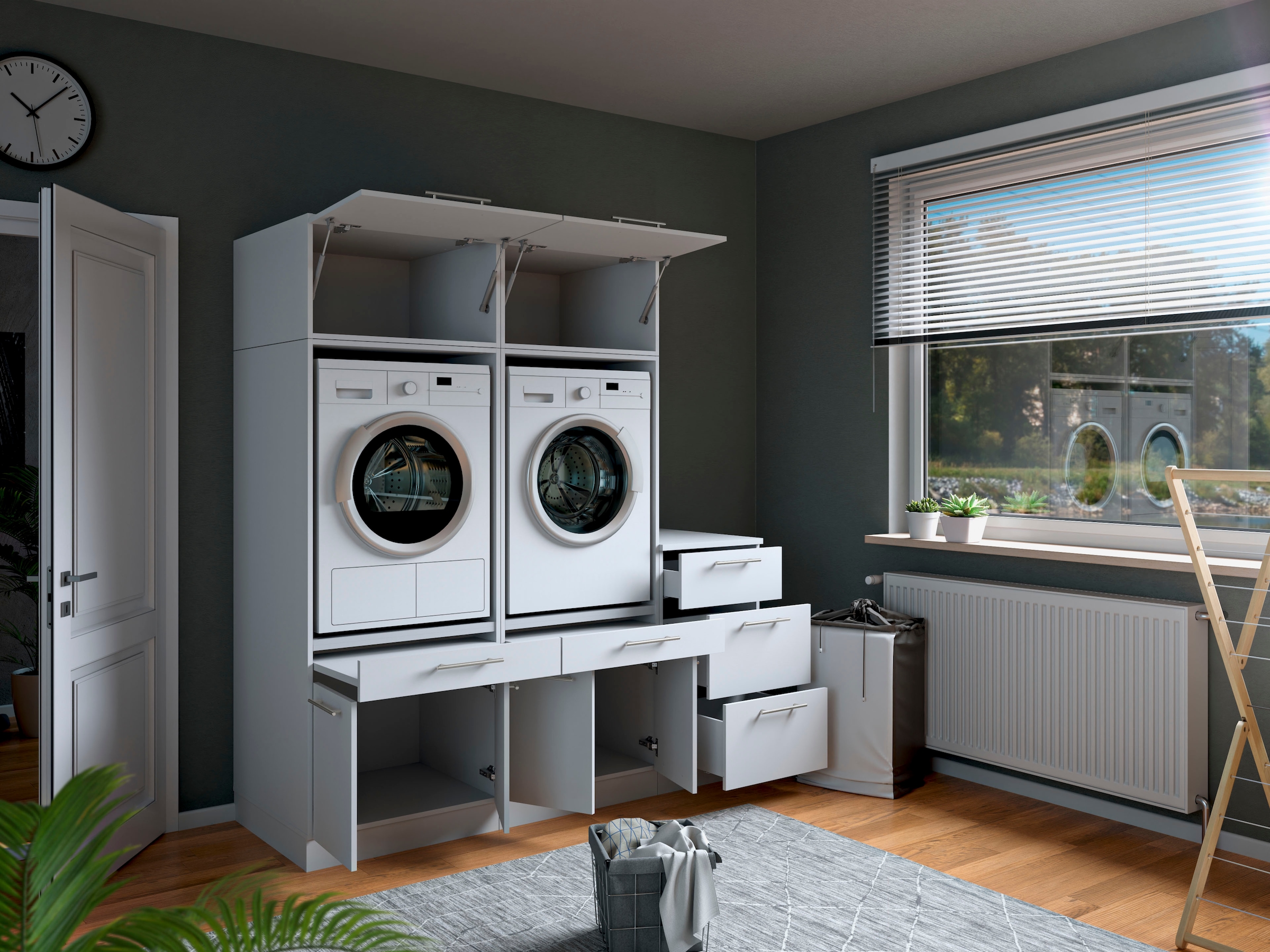 Laundreezy Mehrzweckschrank-Set »Laundreezy, 5-tlg. Mehrzweckschrank-Set B/H/T 186/200/68 cm« 5 Stk. tlg.