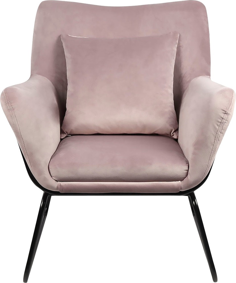 ATLANTIC home collection Sessel Sitzkomfort Chenille-Bezug, frei im hoher Raum »Kimmy«, auf mit bestellen Rechnung stellbar