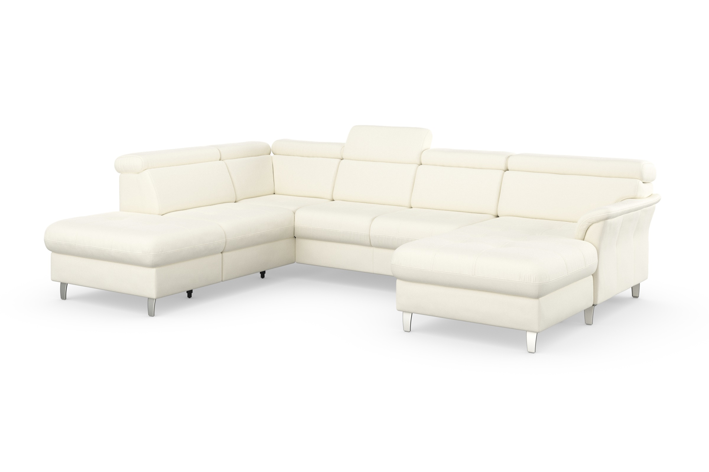 sit&more Wohnlandschaft »Marano U-Form«, inklusive Kopfteilverstellung, wahlweise mit Bettfunktion, Bettkasten
