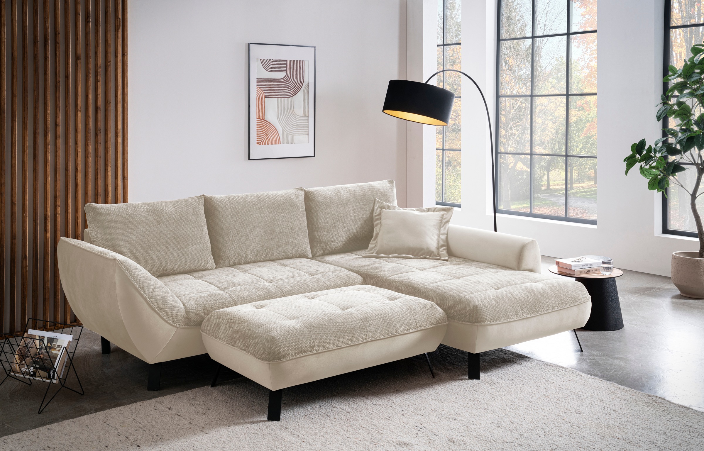 exxpo - sofa fashion Ecksofa, stabile Rücken - Kissen, bequem und modern