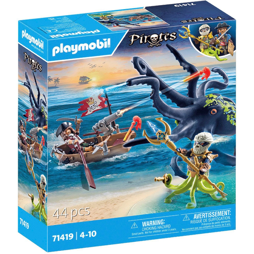 Playmobil® Konstruktions-Spielset »Kampf gegen den Riesenoktopus (71419), Pirates«, (44 St.)